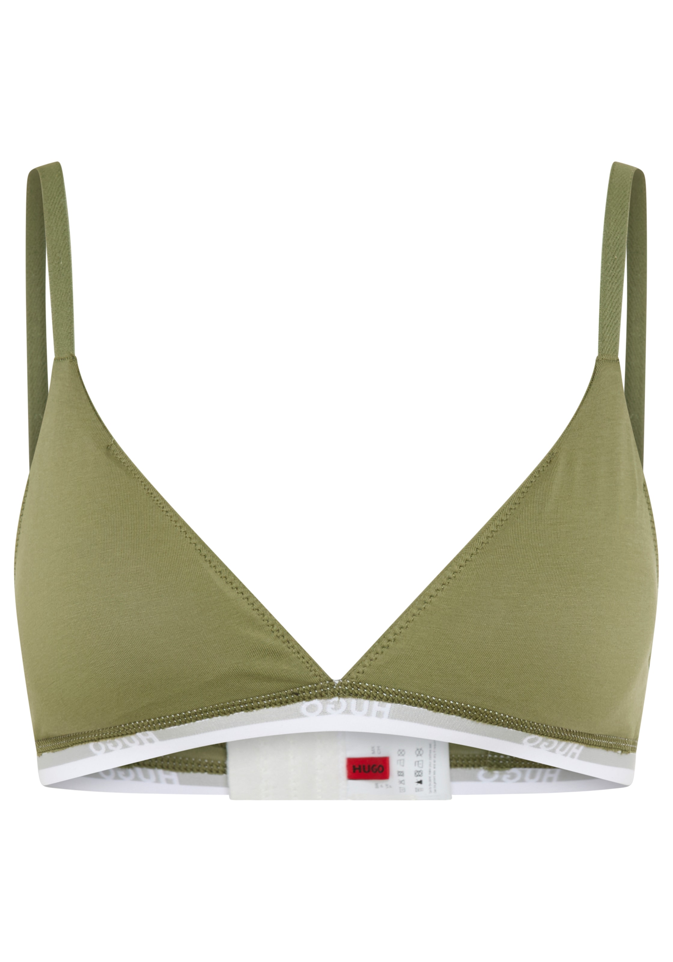 HUGO Underwear Triangel-BH »aus Stretch-Baumwolle mit Logo-Unterbrustband« mit herausnehmbaren Polstern, geformte Körbchen