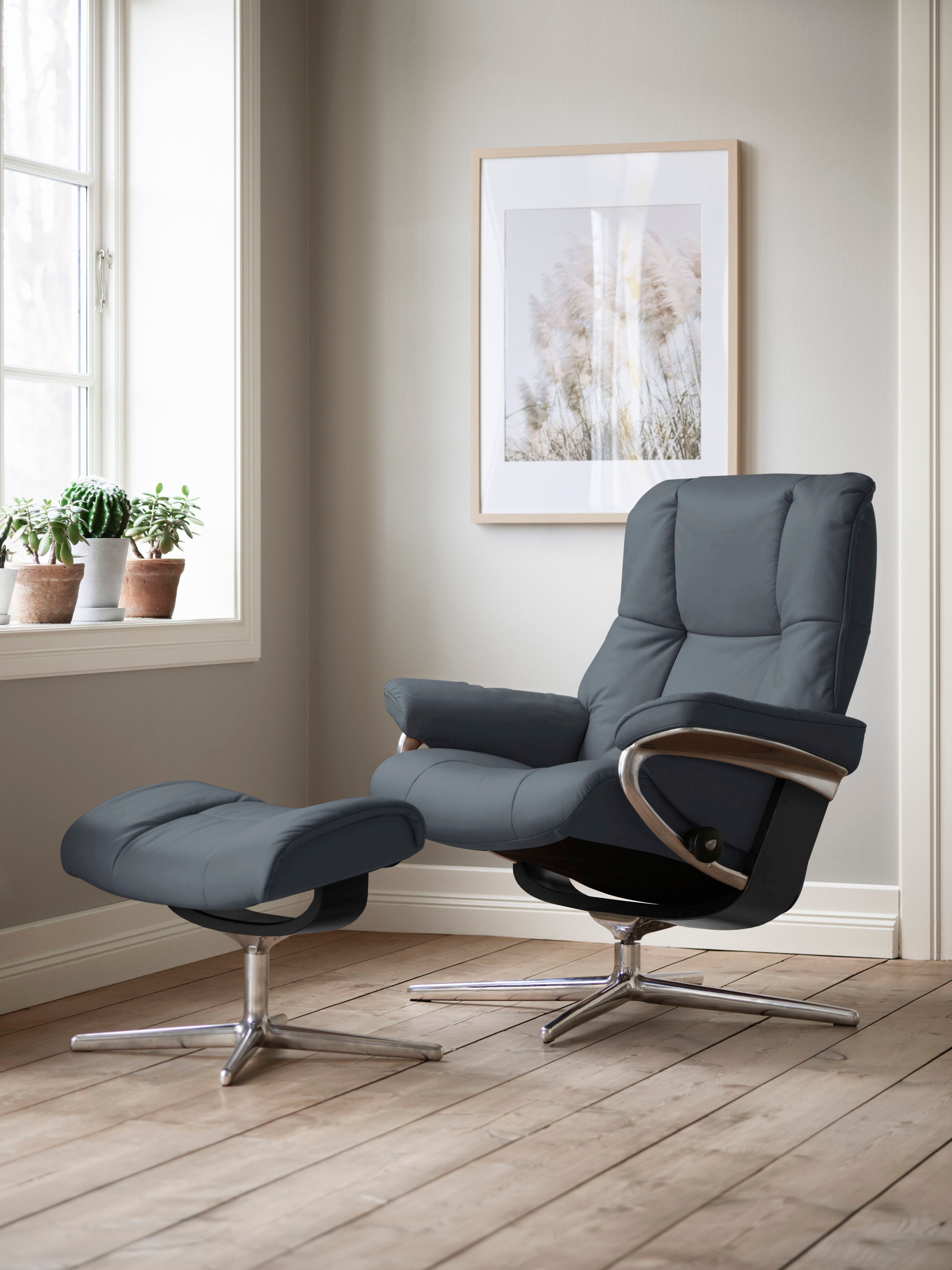 Stressless® Fußhocker »Mayfair«, mit Cross Base, Größe S, M & L, Holzakzent Schwarz