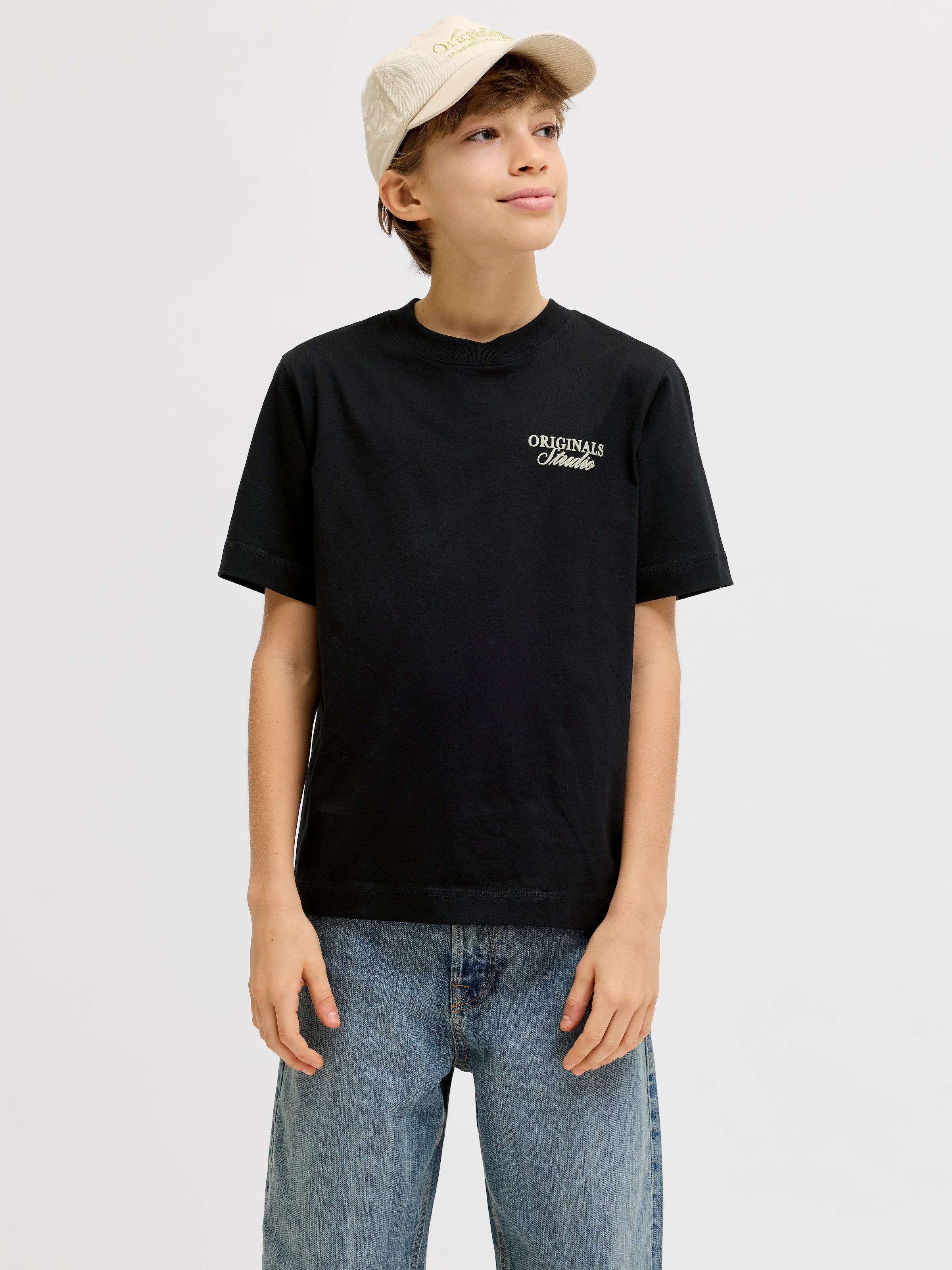 Jack & Jones Junior T-Shirt »JORNORREBRO TYPO TEE SS CREW NECK SN JNR«