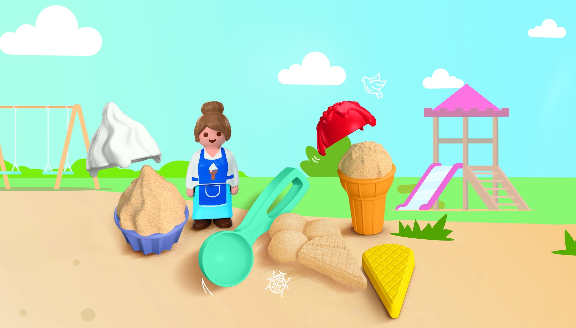 Playmobil® Sandform-Set »Sand-Eisdiele (72006), Junior Sand« Made in Europe