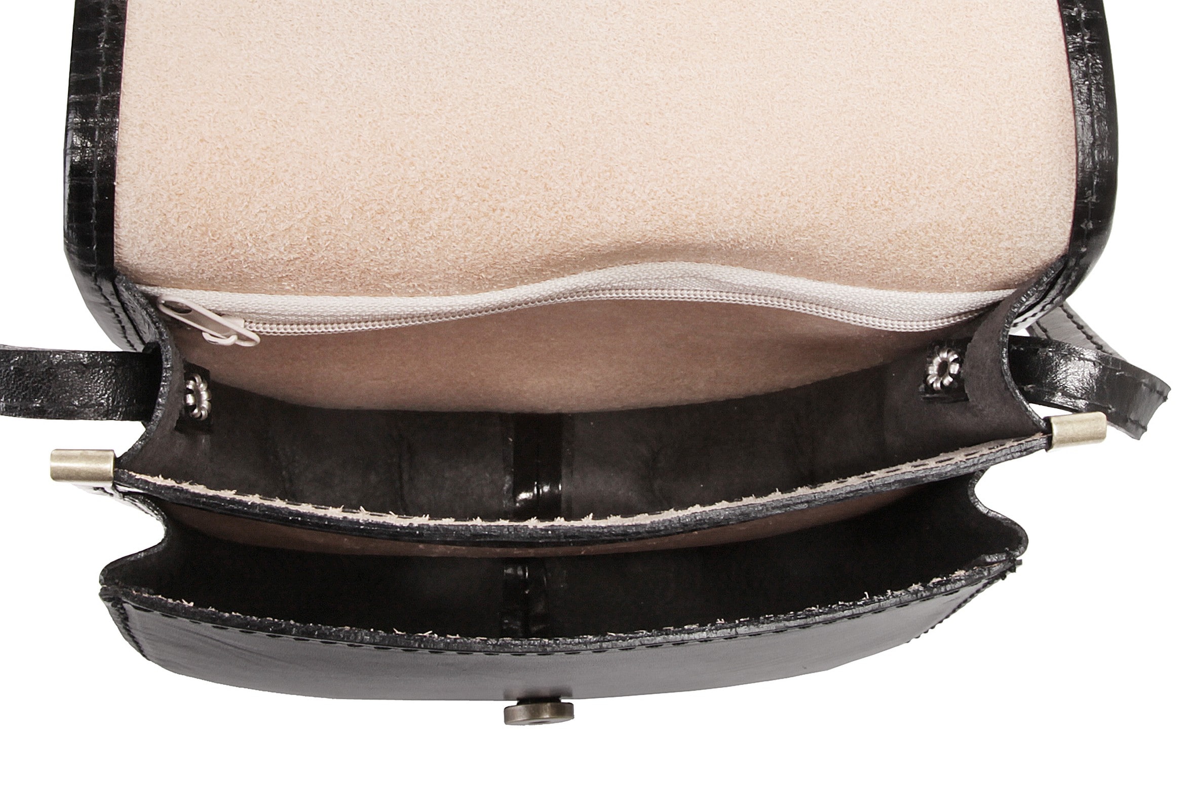 Piké Umhängetasche echt Leder, Made in Italy