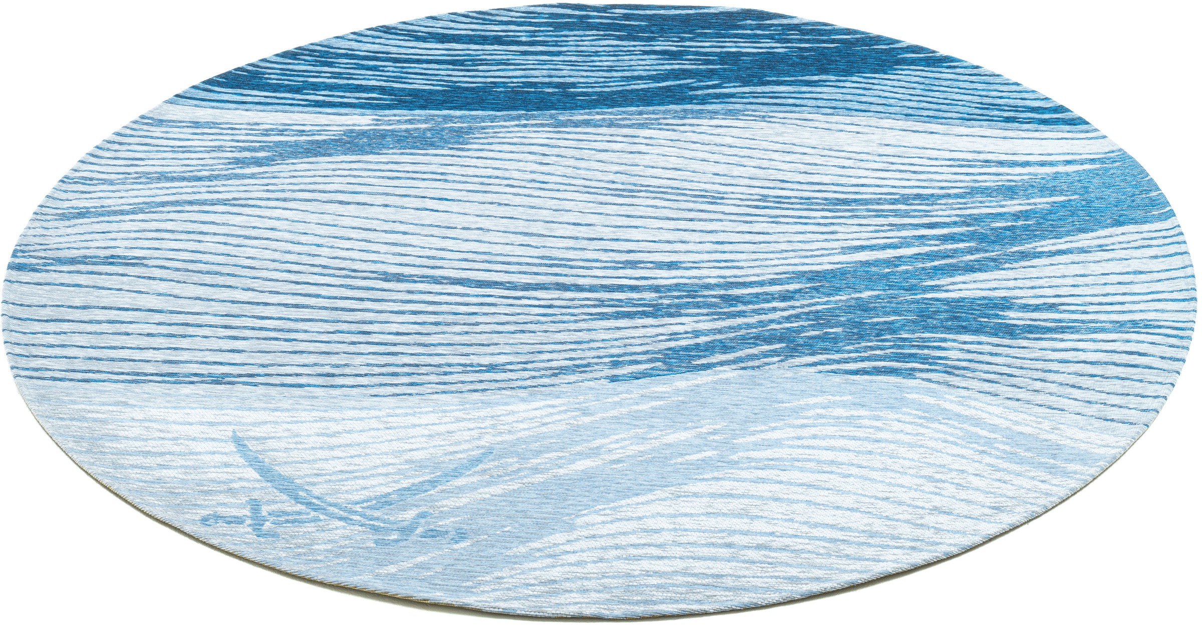 Sansibar Teppich »Keitum 007« rund 3 mm Höhe Flachgewebe, modernes Wellen Design & gekreuzte Säbel