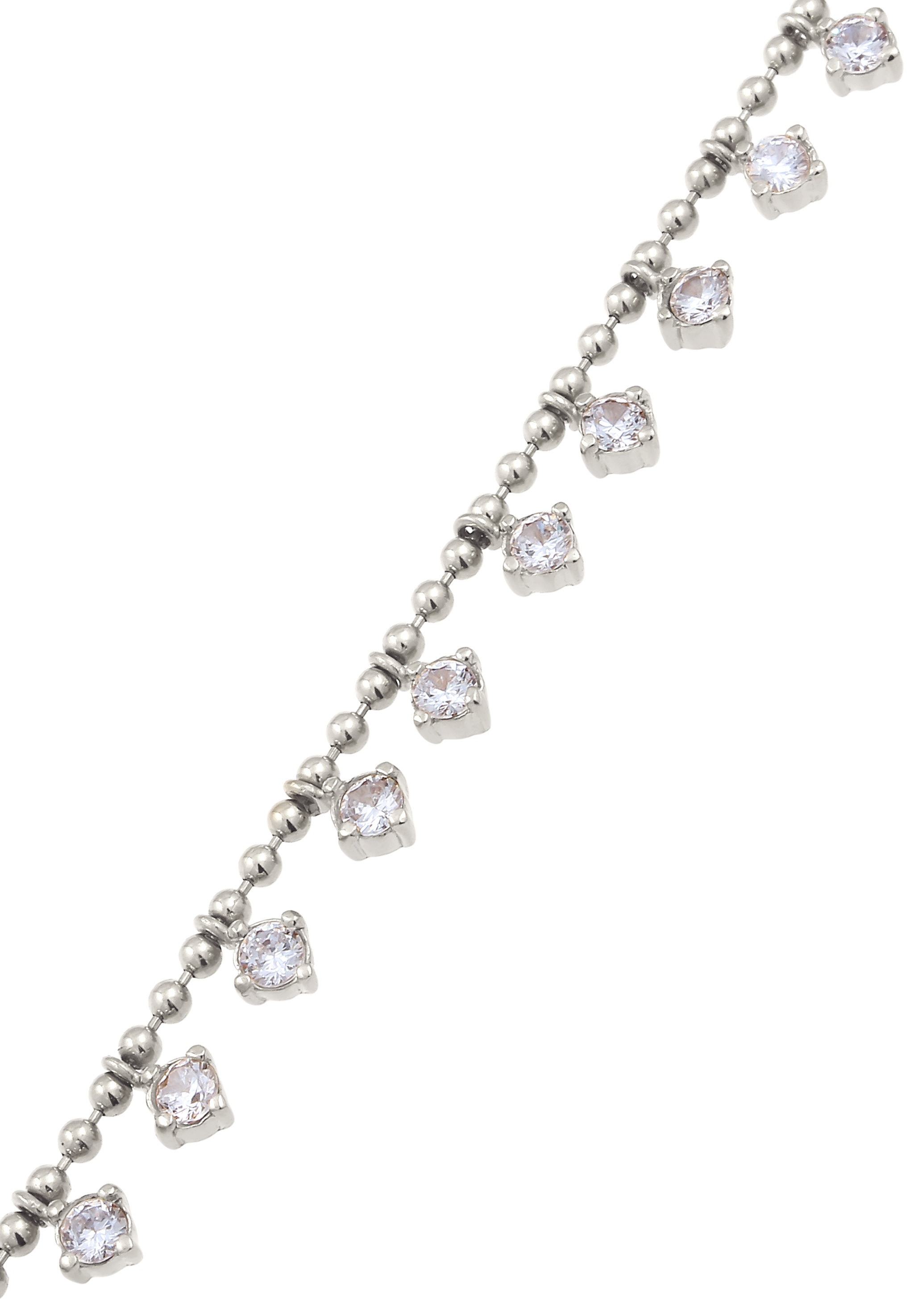 Elli Premium Silberkette »Halskette Kugelkette mit Zirkonia Weiß 925 Sterling Silber«