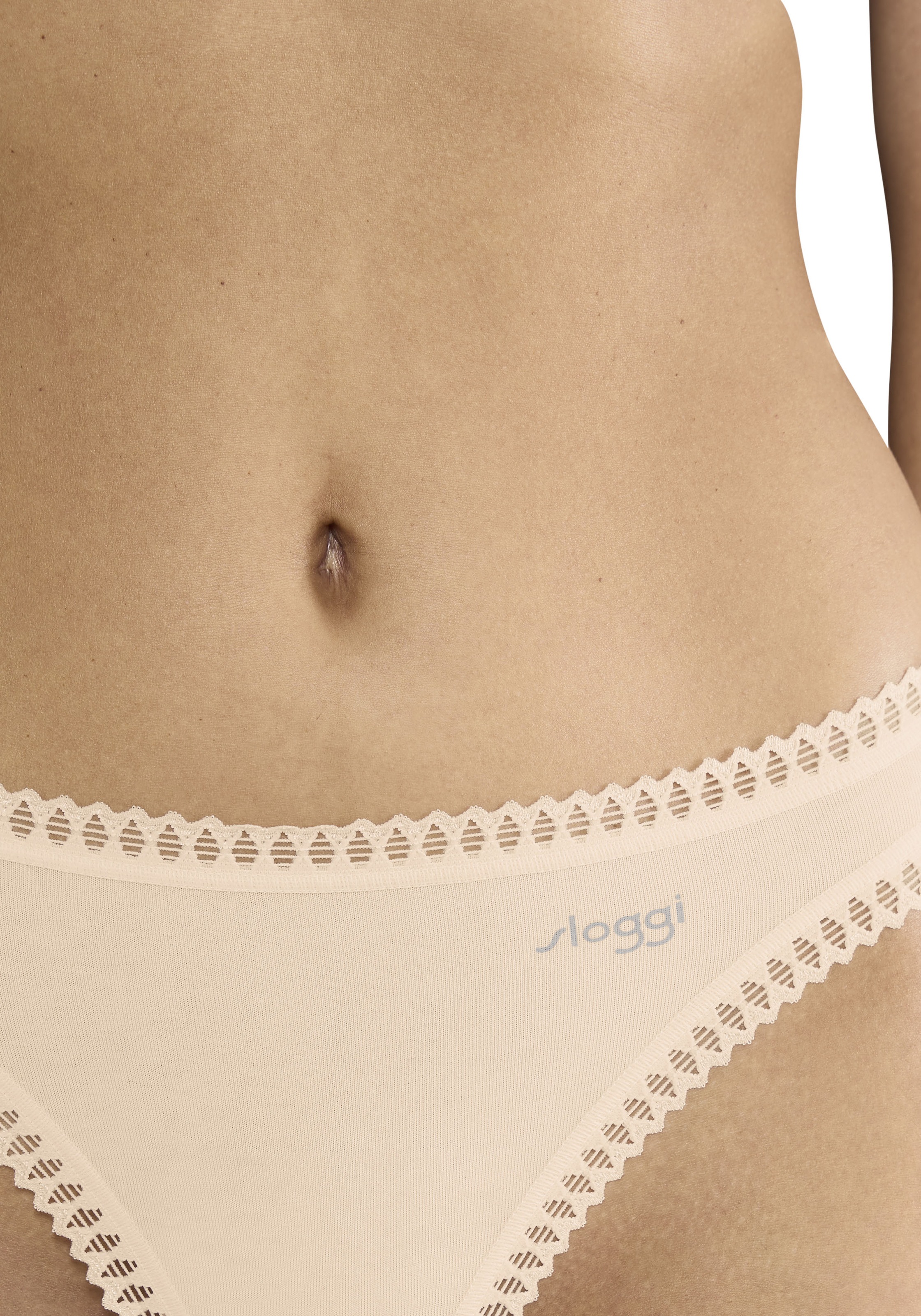 sloggi Slip »GO Crush String C3P«, (3er Pack), mit Spitzendetails