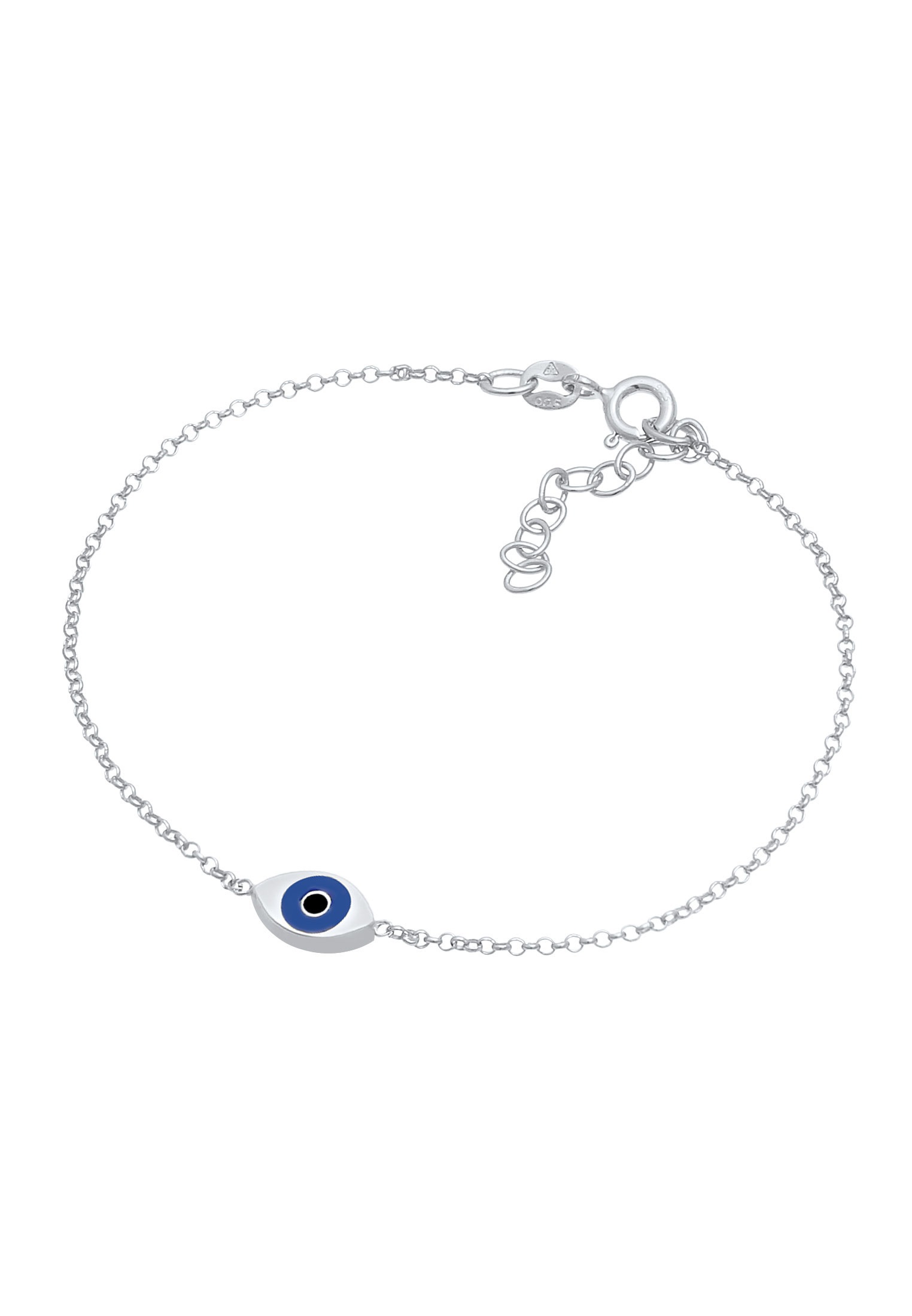 Elli Armkette »Armband Evil Eye Auge Symbol Emaille 925er Silber«