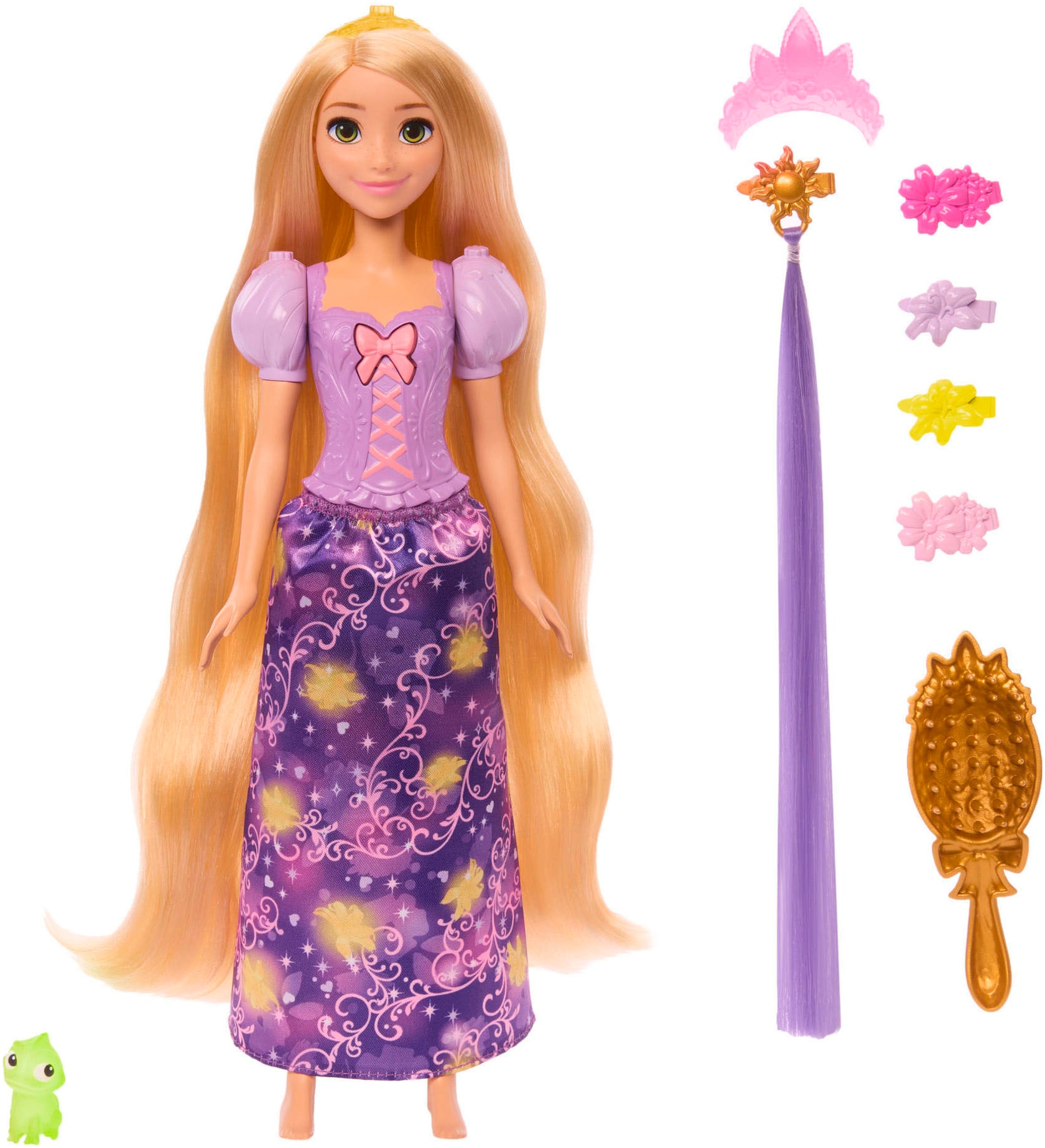 Mattel® Anziehpuppe »Disney Prinzessin, Feature Rapunzel Puppe« mit Leuchteffekt