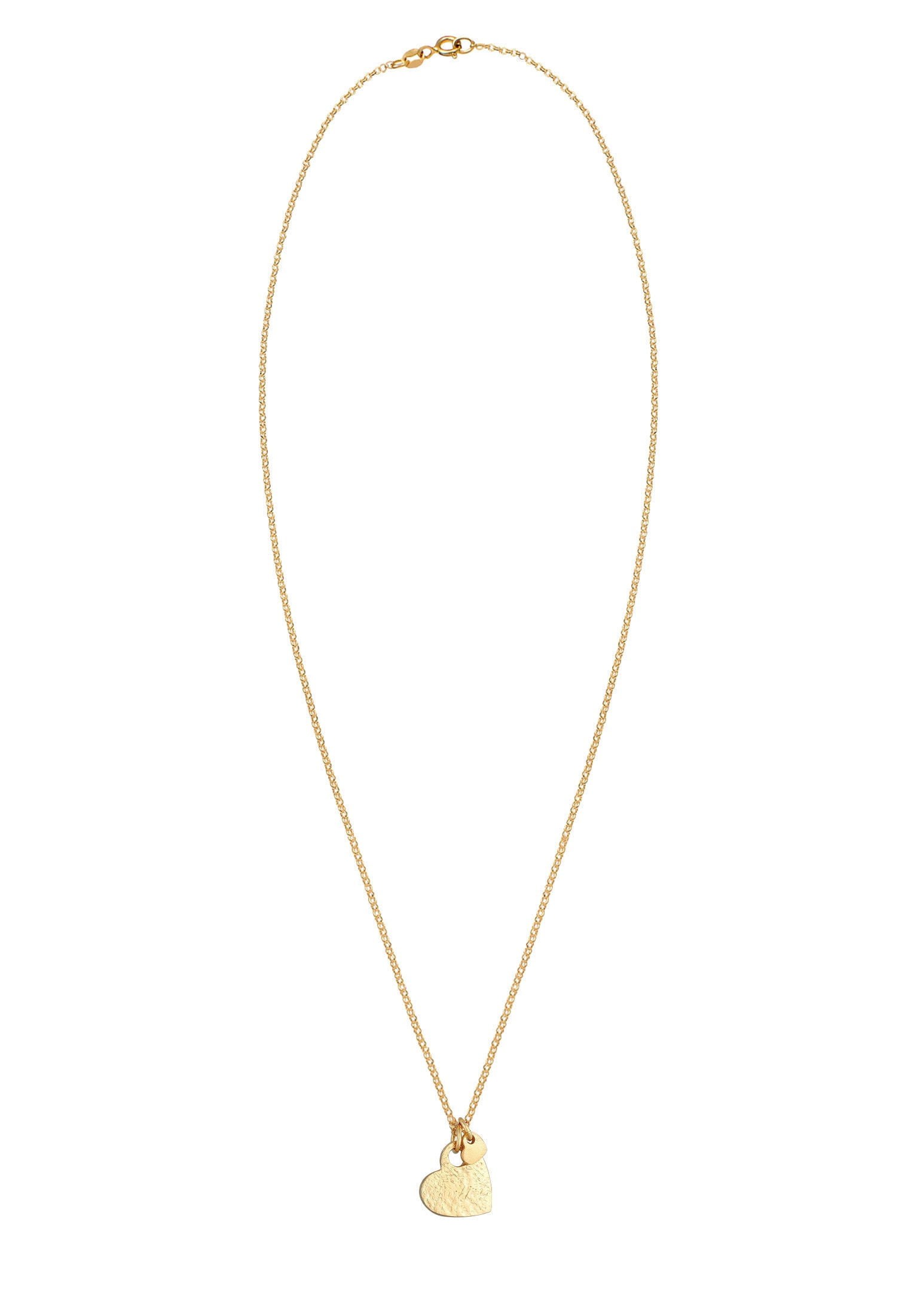 Elli Kette mit Anhänger »Halskette Herzen Love Liebe Organic Look 925 Silber«