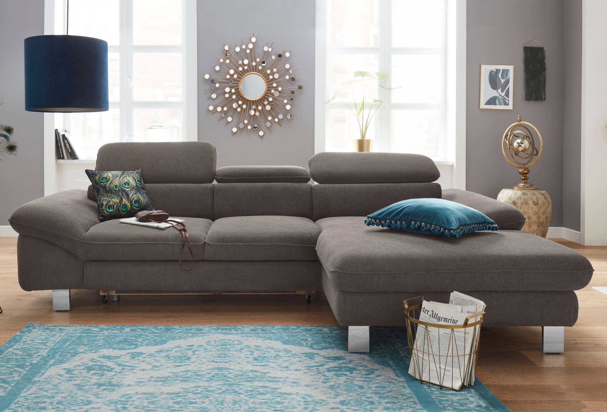 COTTA Ecksofa »Driver L-Form« mit Kopfteilverstellung, wahlweise mit Bettfunktion & Bettkasten