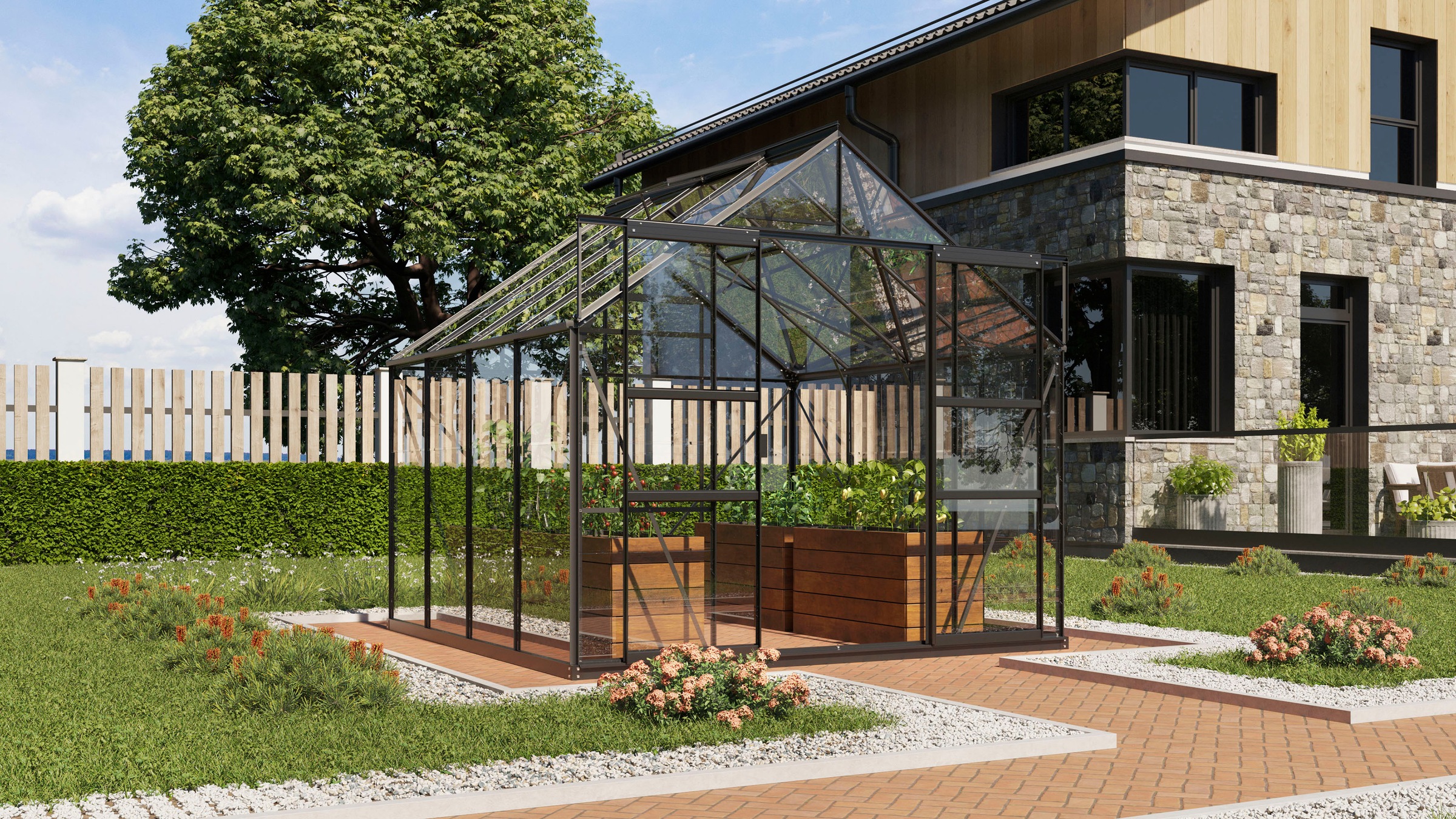 Vitavia Gewächshaus »Mars 6700«, Alu-Profile, 3 mm Sicherheitsglas