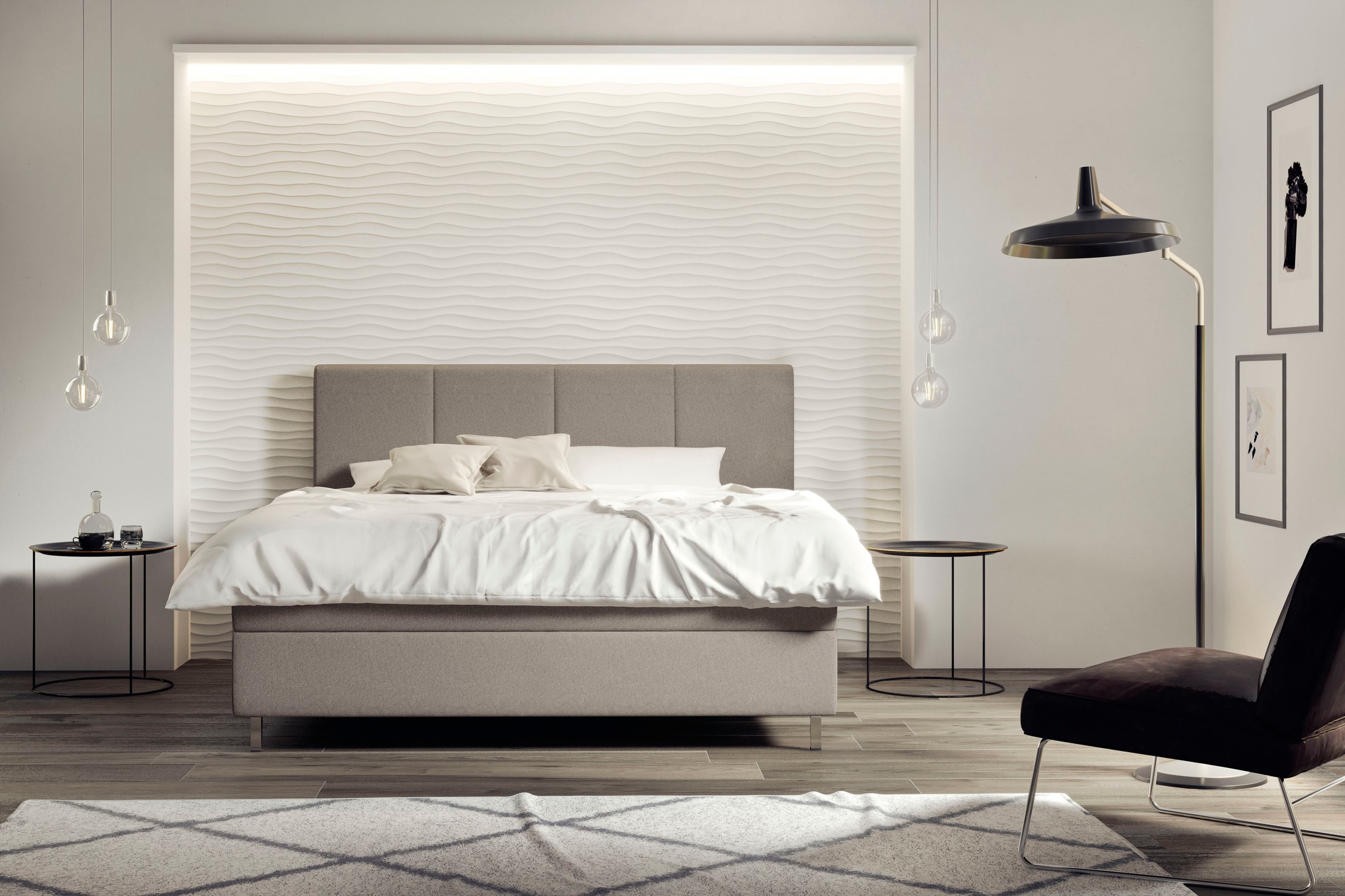 Schlaraffia Boxspringbett »Saga«, GELTEX®-Topper, Metallfuß in Chrom, niedrige... kaufen