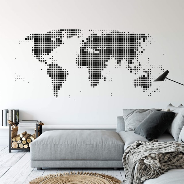 Wall-Art Wandtattoo »Punkte Weltkarte abstrakt Dots«, (1 St.) bei OTTO