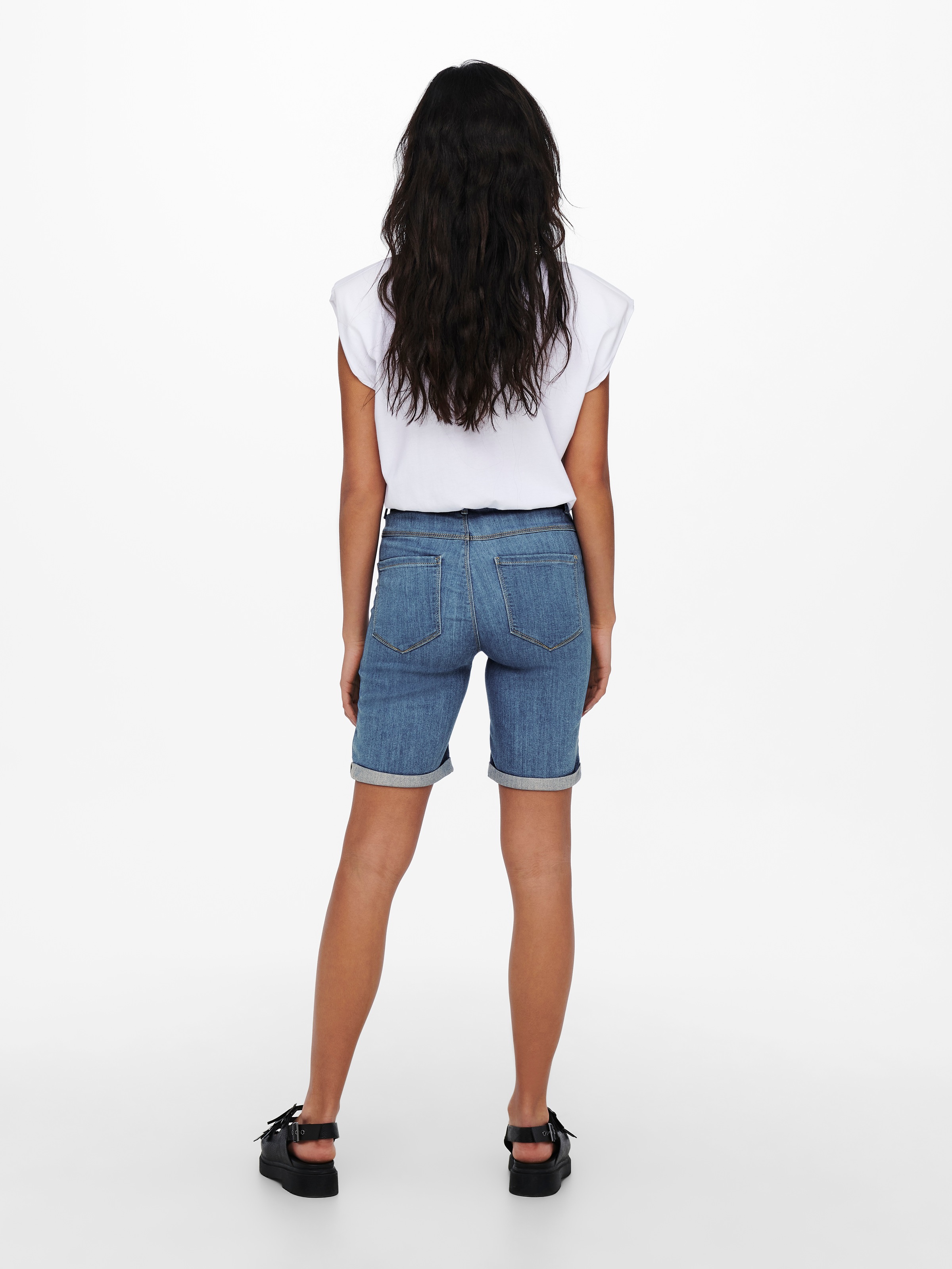 ONLY Jeansshorts »ONLRAIN LIFE MID LONG DNM SHORTS NOOS«