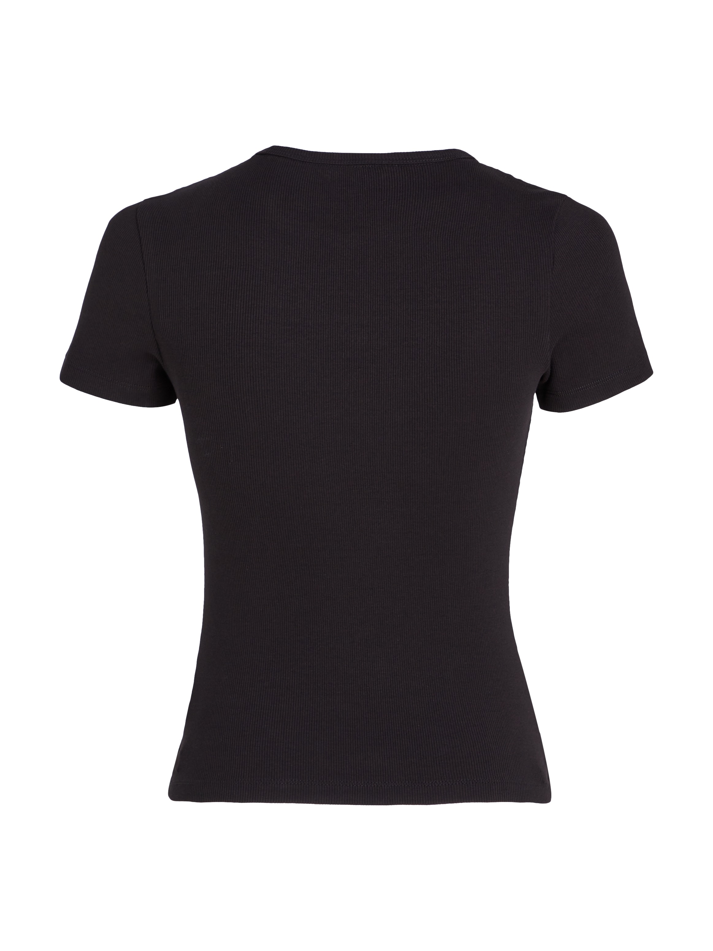 Tommy Jeans T-Shirt »TJW SLIM BADGE RIB TEE«, in Rippoptik