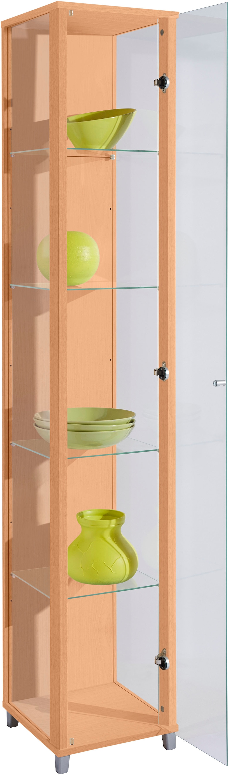 fif möbel Vitrine »OPTIMA Höhe ca. 172 cm« Standvitrine/Glasvitrine 1x Glastür,perfekt für Sammler,Sammlervitrine