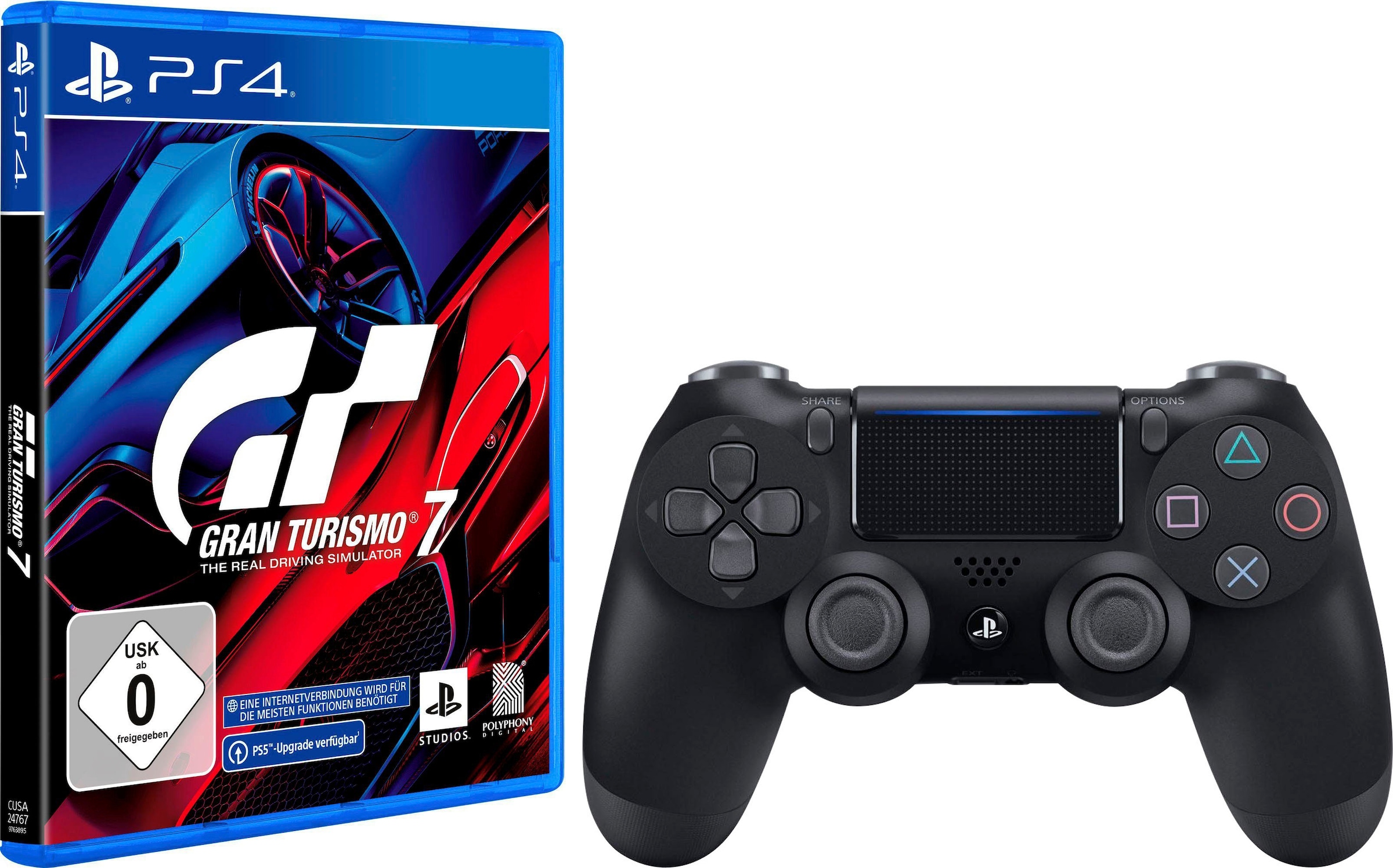 PlayStation 4 Spielesoftware »Gran Turismo 7 & Dualshock 4 Controller«