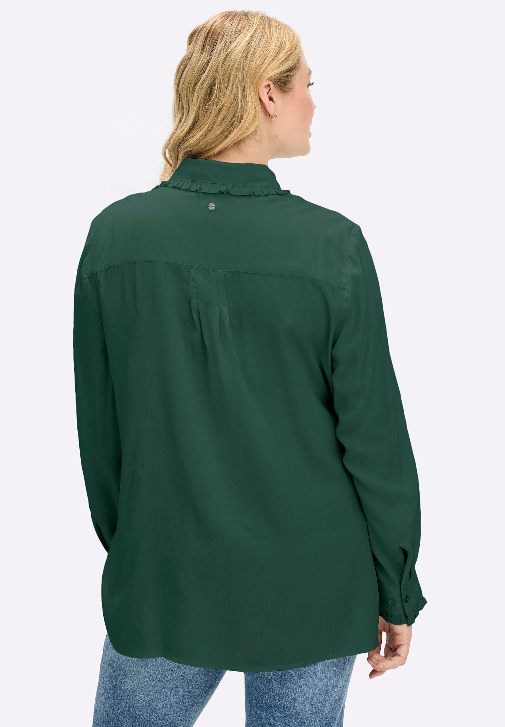 Sheego Rüschenbluse »Bluse Hemdbluse mit gerüschter Knopfleiste«