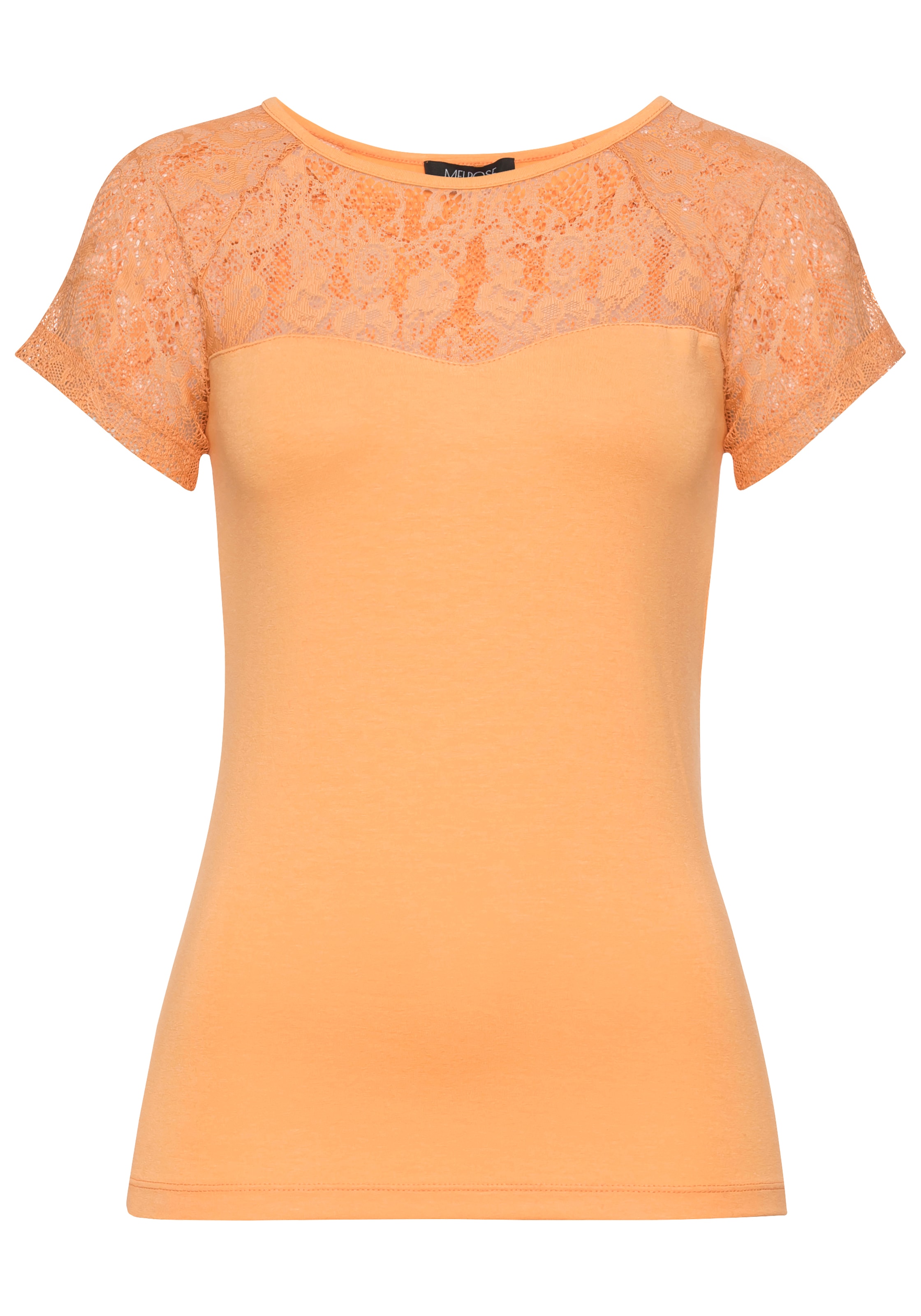 Melrose T-Shirt, mit eleganten Spitzen-Details - NEUE KOLLEKTION