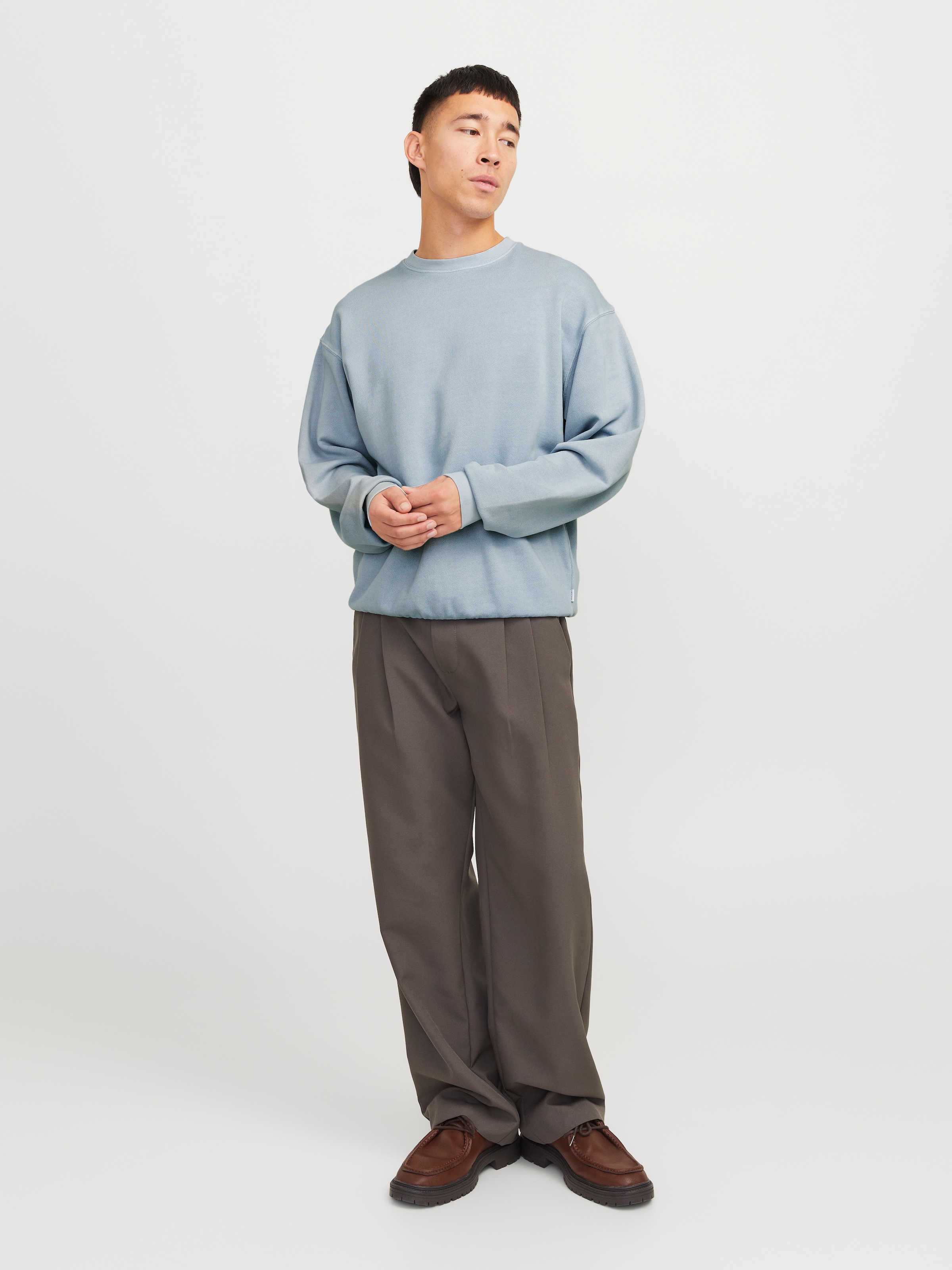 Jack & Jones Sweatshirt »JJECHARGE FADED SWEAT CREW NECK NOOS« mit Rippbündchen