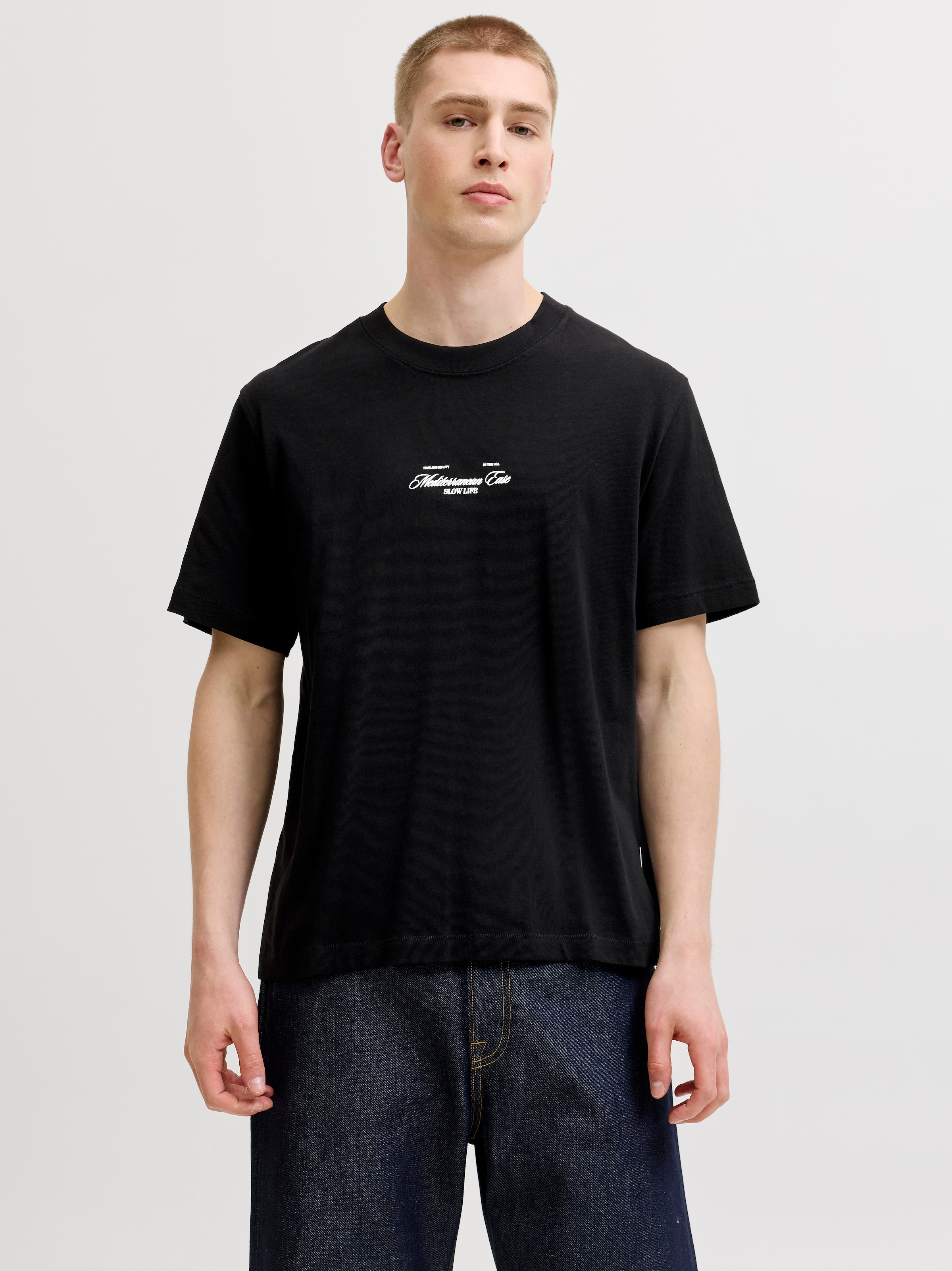 Jack & Jones T-Shirt »JORCASSIS PHOTO BACK TEE SS CREW NECK« mit Print