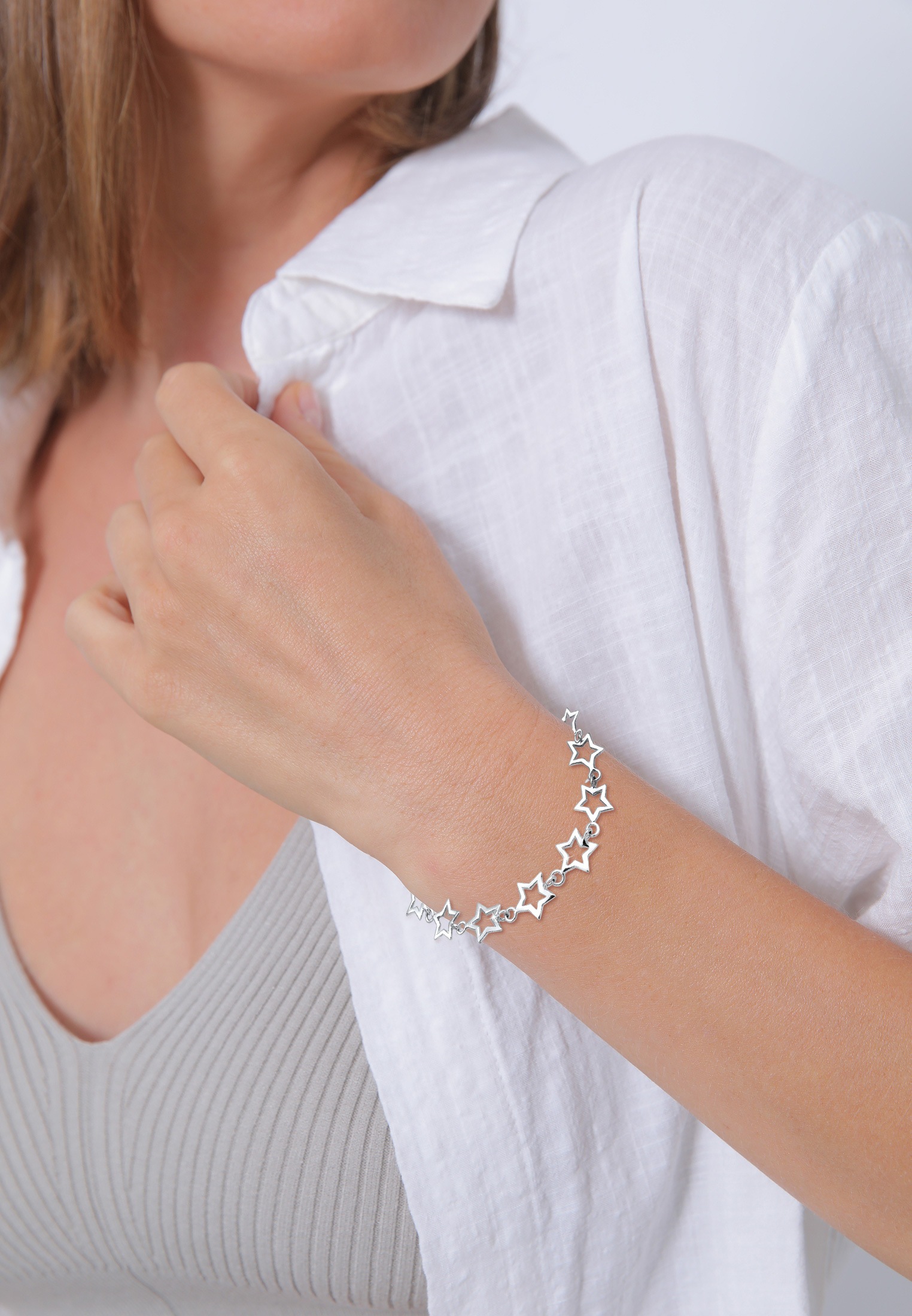 Elli Armkette »Armband Sterne 925 Sterling Silber«