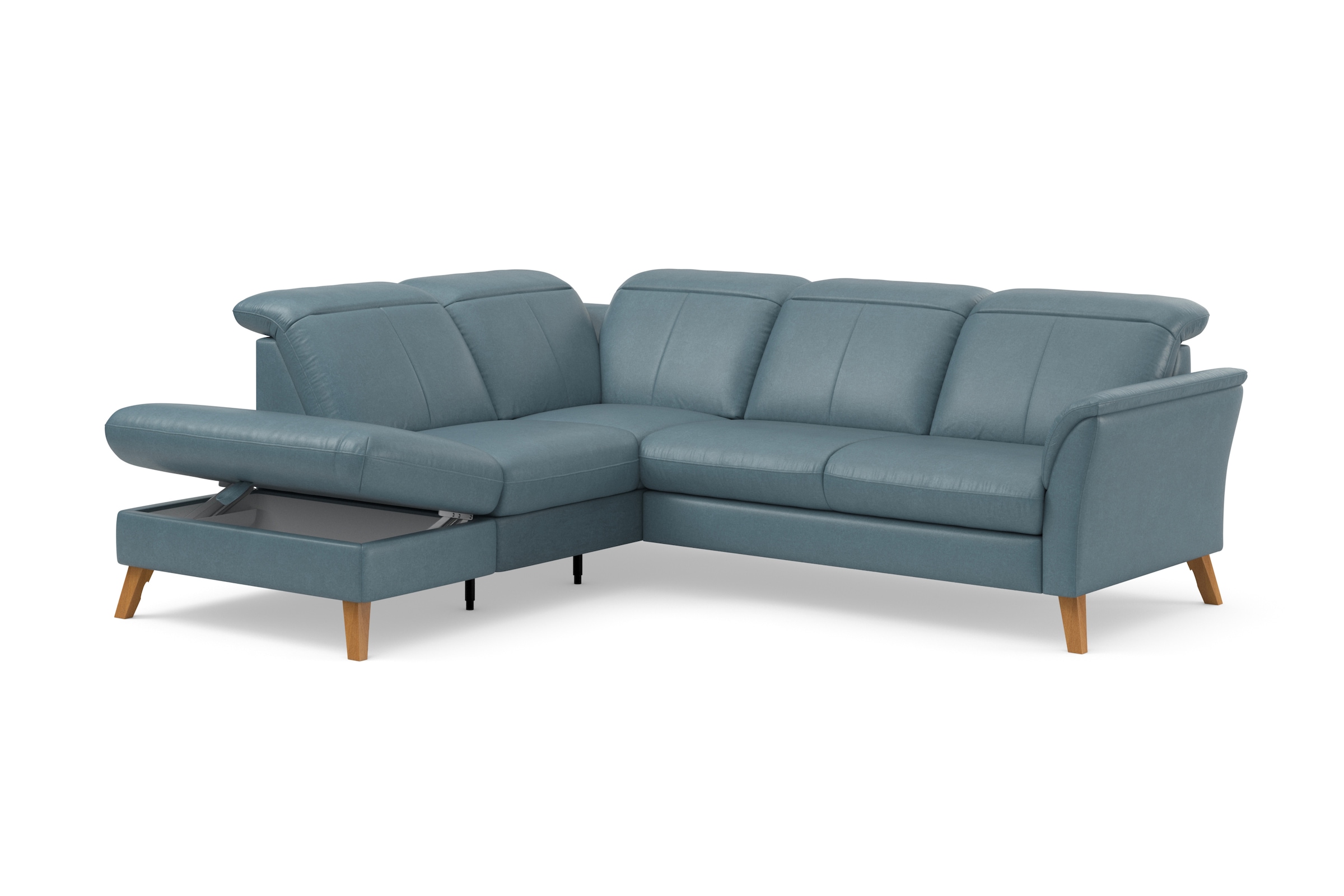 sit&more Ecksofa »Romero L-Form«, wahlweise mit oder ohne TV-Funktion, Bettfunktion, Bettkasten