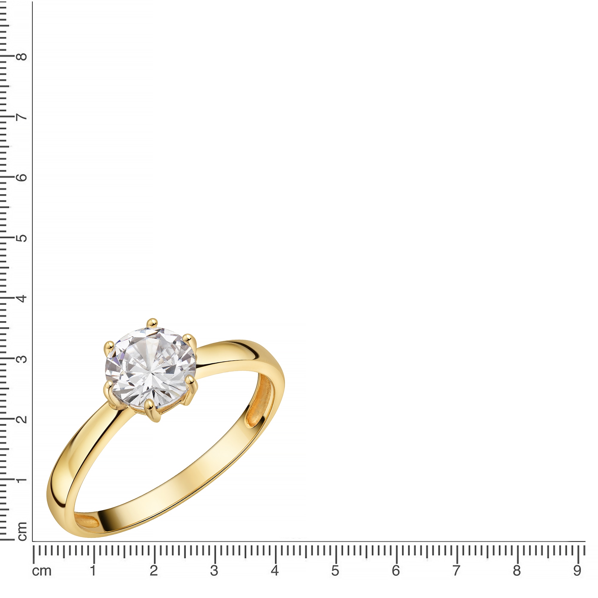 Firetti Fingerring »Schmuck Geschenk Silber 925 Damenring Ring Solitär« mit Zirkonia (synth.)