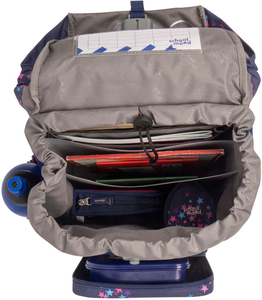 SCHOOL-MOOD® Schulranzen »Rebel Air+, Leni (Hund)«, retroreflektierende Flächen, aus recyceltem Material