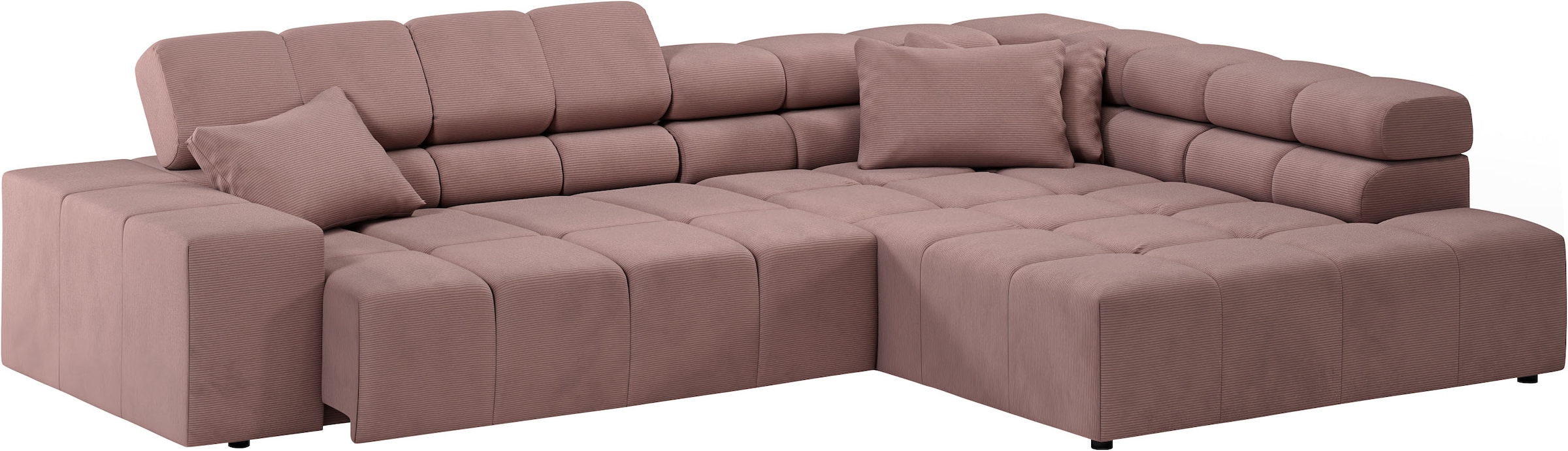 INOSIGN Ecksofa »Ancona incl. Kopfteilverstellung, OTTOs Choice, Breite 319cm, L-Form«, wahlweise motorische Sitztiefenverstellung, auch in Cord + Easy Care