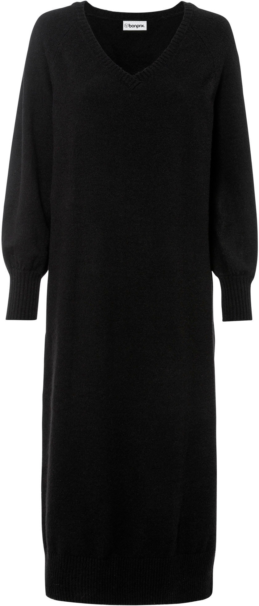 bonprix Strickkleid »Oversized Strickkleid in Midilänge« aus Polyacryl, Polyester und Elasthan, lässig geschnitten, Midilänge