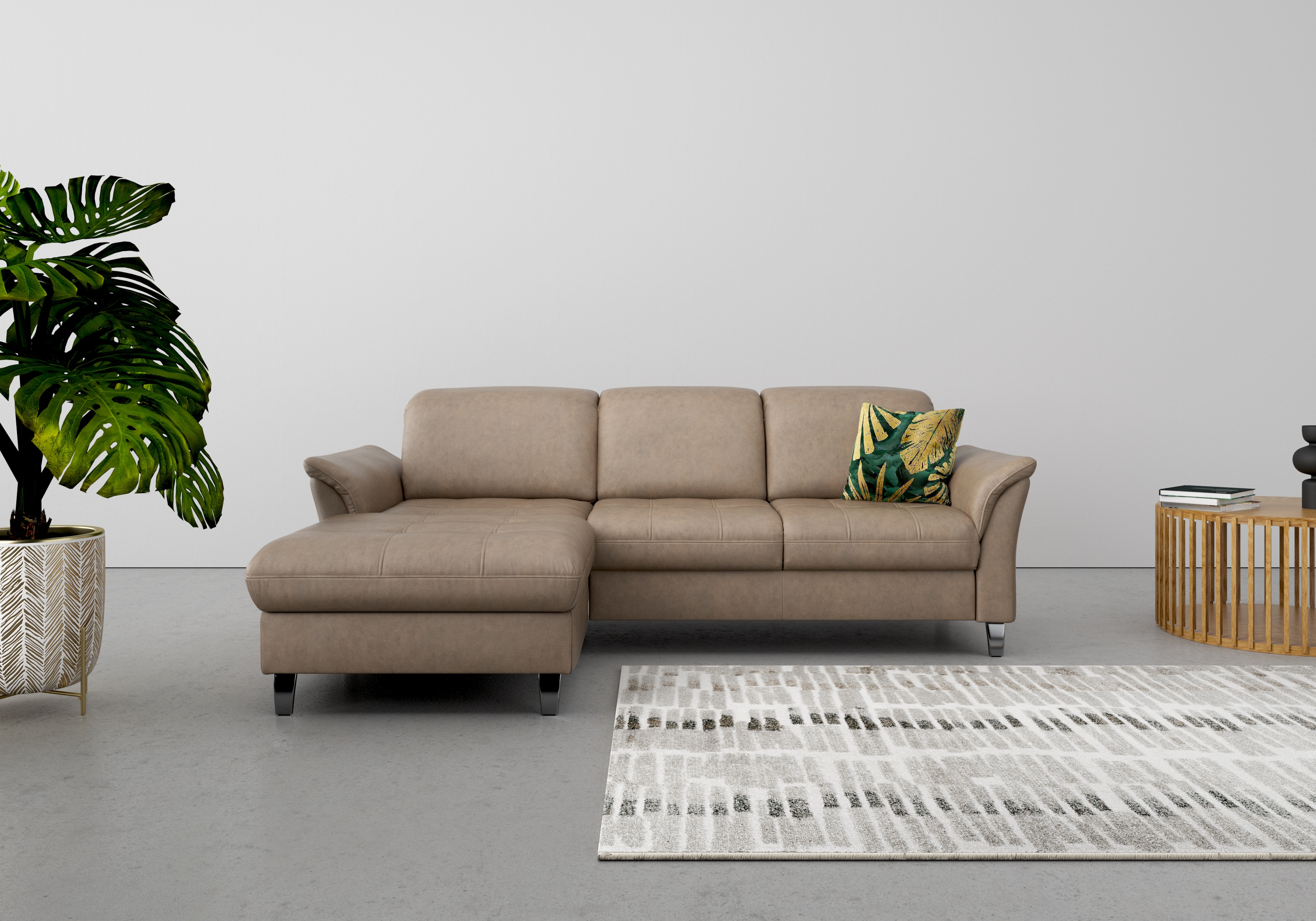 sit&more Ecksofa "Maggiore L-Form" wahlweise mit Kopfteilverstellung, Schlaffunktion und Bettkasten