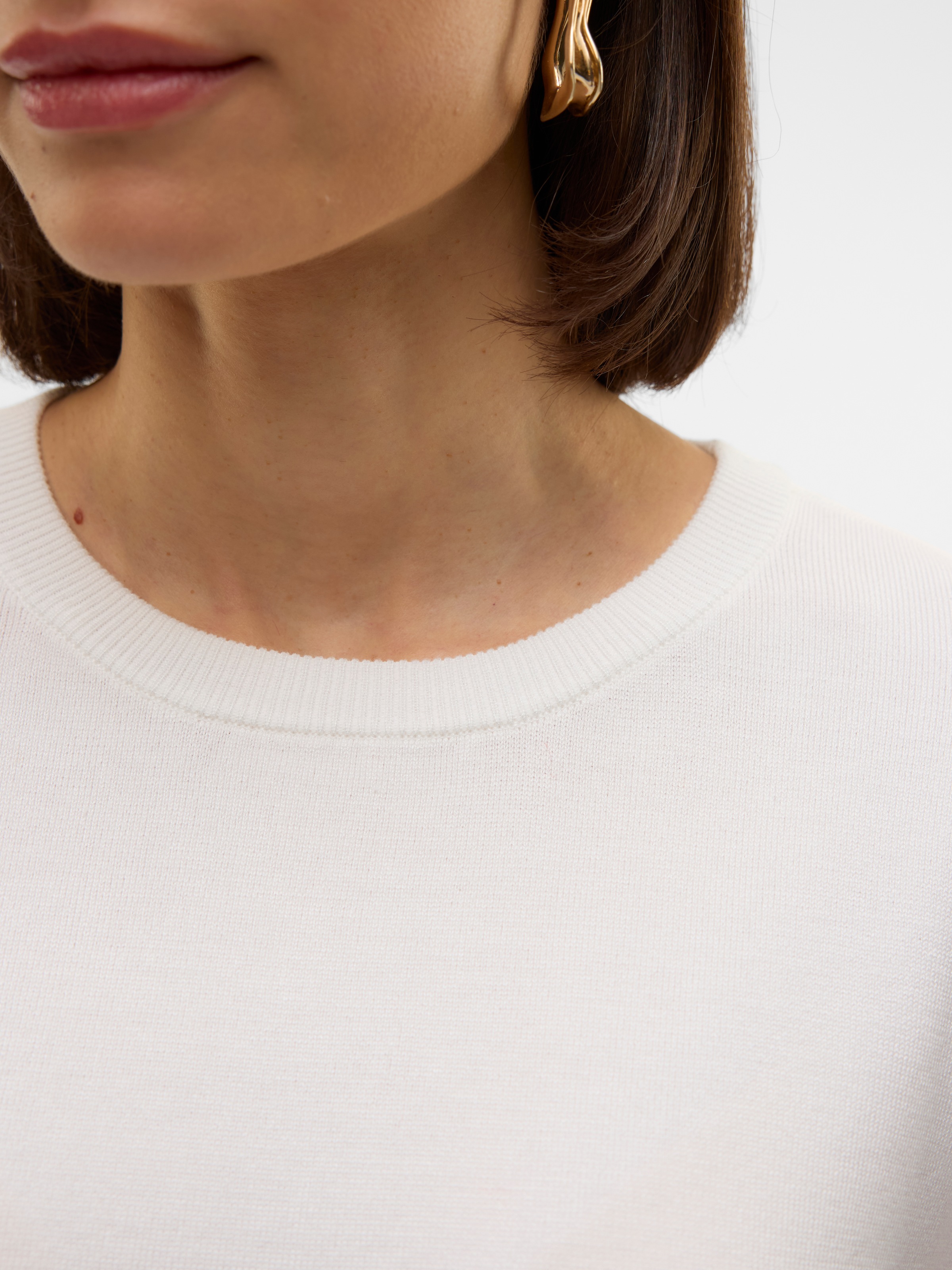 Vero Moda Kurzarmpullover »VMSILJE 2/4 O-NCK OVERSIZE PULL GA NOOS«