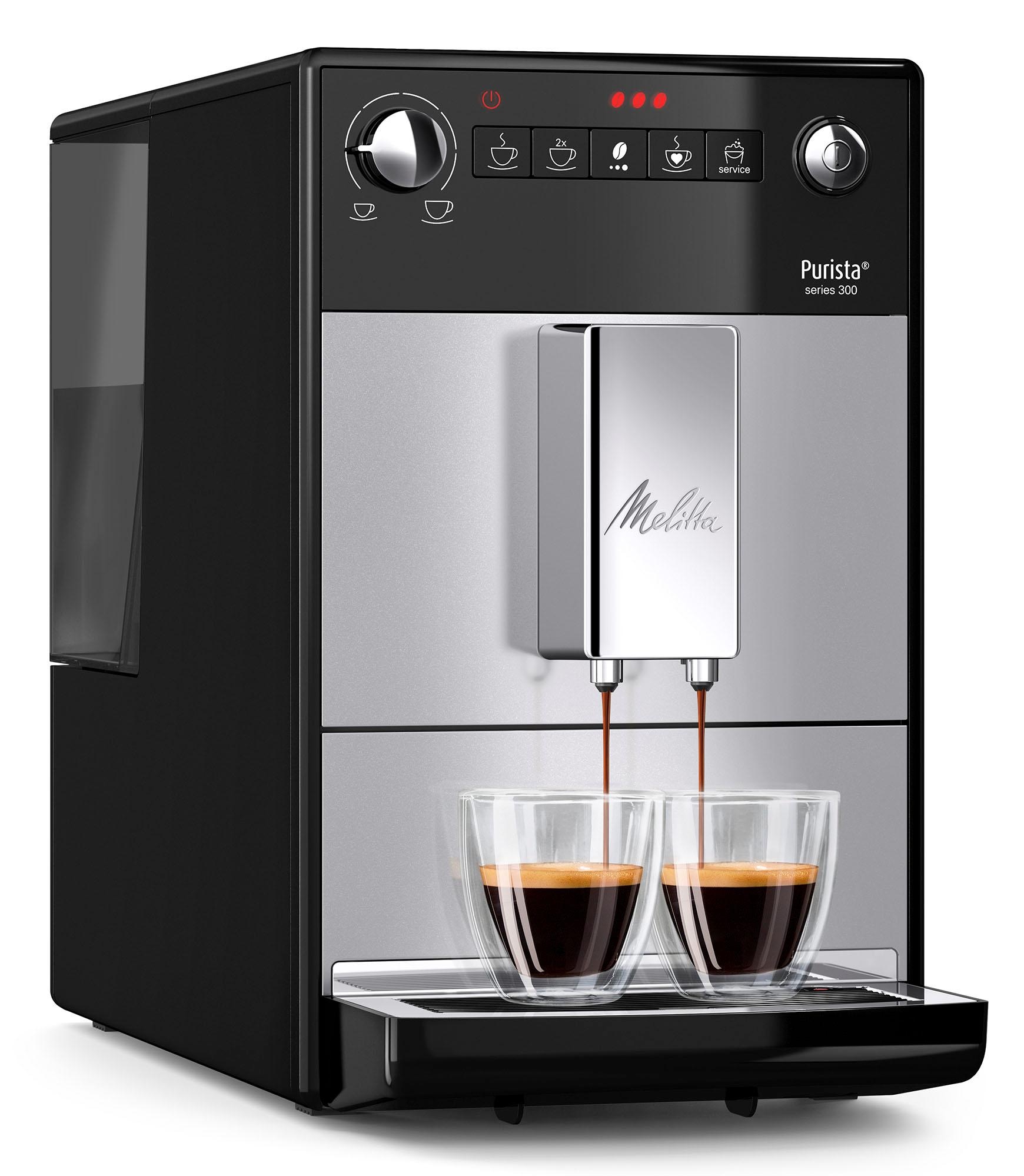 Melitta Kaffeevollautomat Lieblingskaffee-Funktion, jetzt OTTO im & Online extra kompakt F230-101, Shop »Purista® leise silber/schwarz«