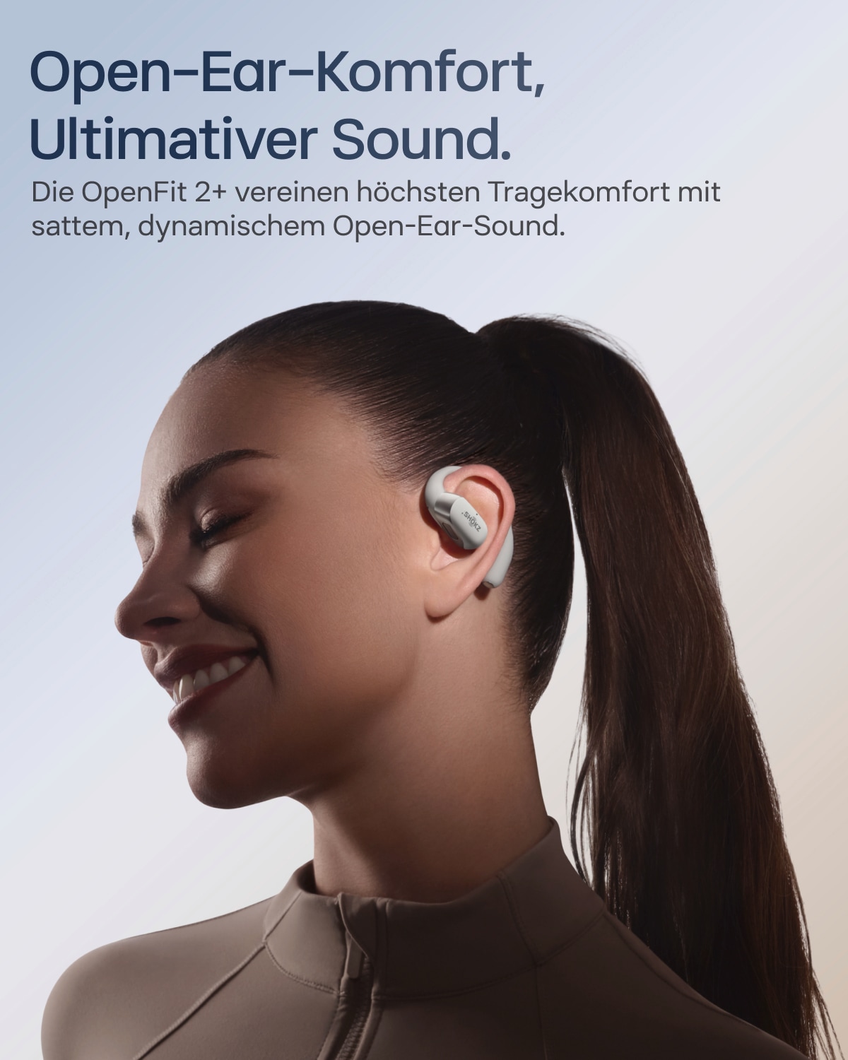 Shokz Open-Ear-Kopfhörer »OpenFit 2+ inklusive Schutzhülle«, A2DP Bluetooth, Freisprechfunktion-True Wireless