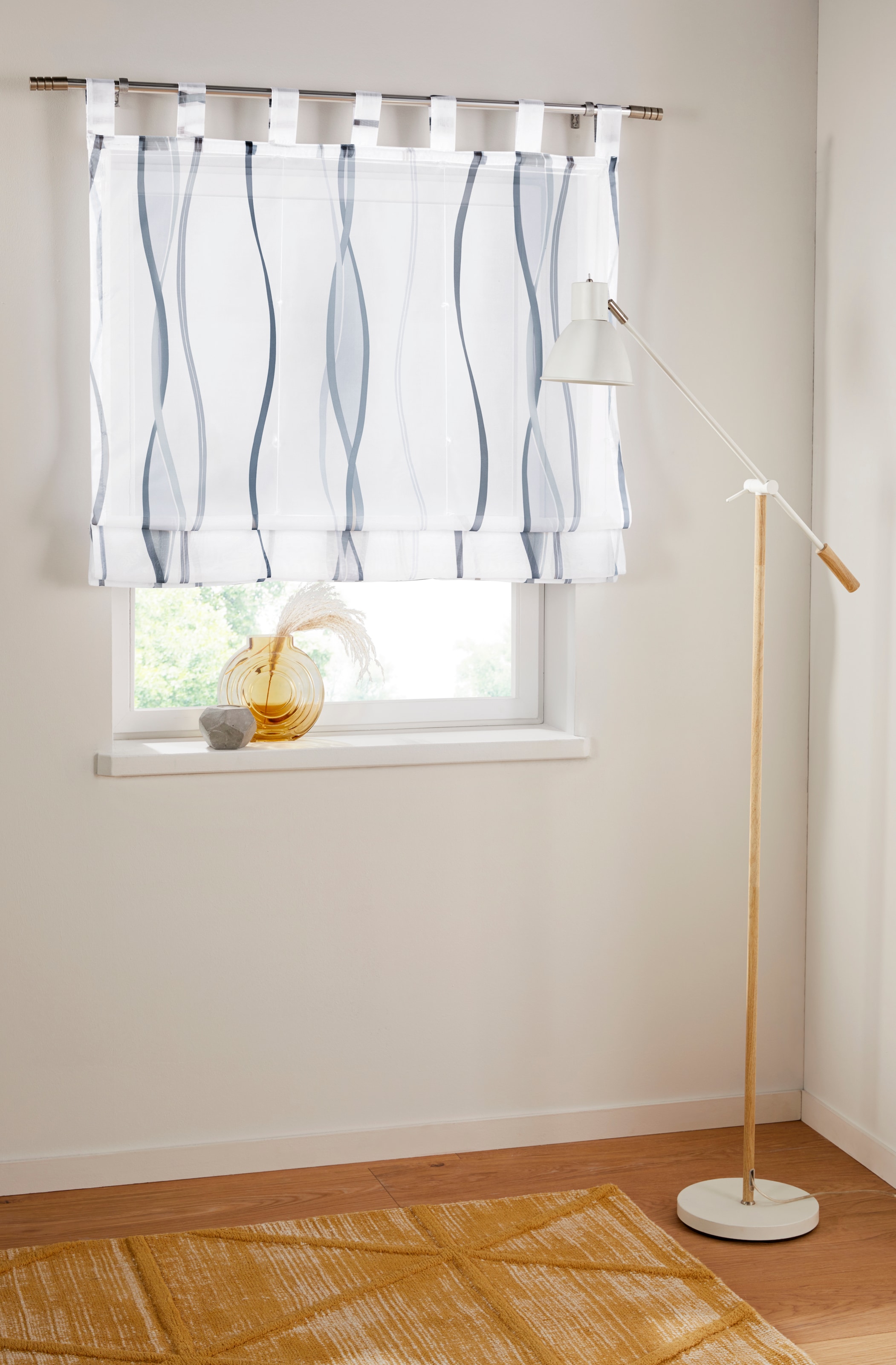 my home Raffrollo »Dimona«, mit Schlaufen, Transparent, Voile, Polyester