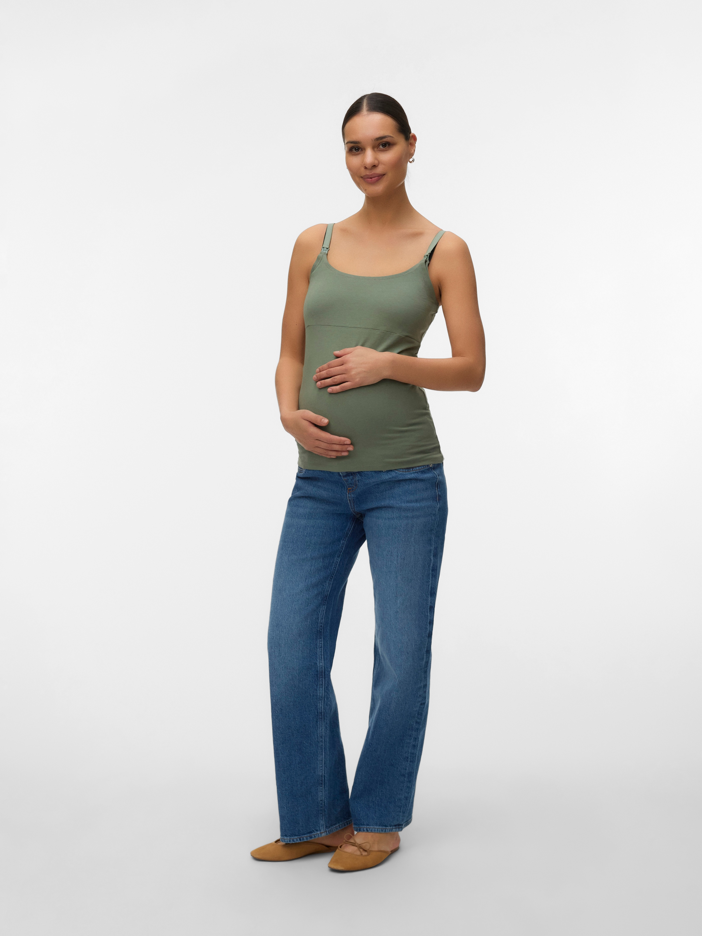 Mamalicious Umstandstop »MLKERRIE STRAP JRS TOP 2F 2-P NOOS« Packung, 2 Baumwollmischung, regular fit