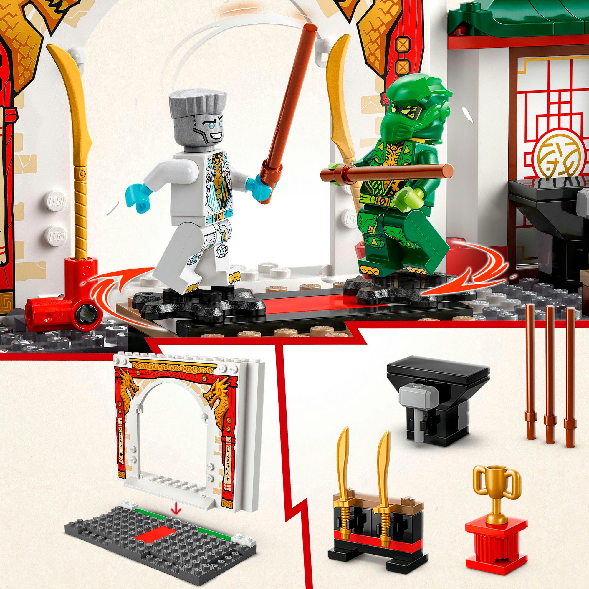 LEGO® Konstruktionsspielsteine »Spinjitzu-Tempel der Ninja (71831), LEGO Ninjago«, (158 St.), Made in Europe