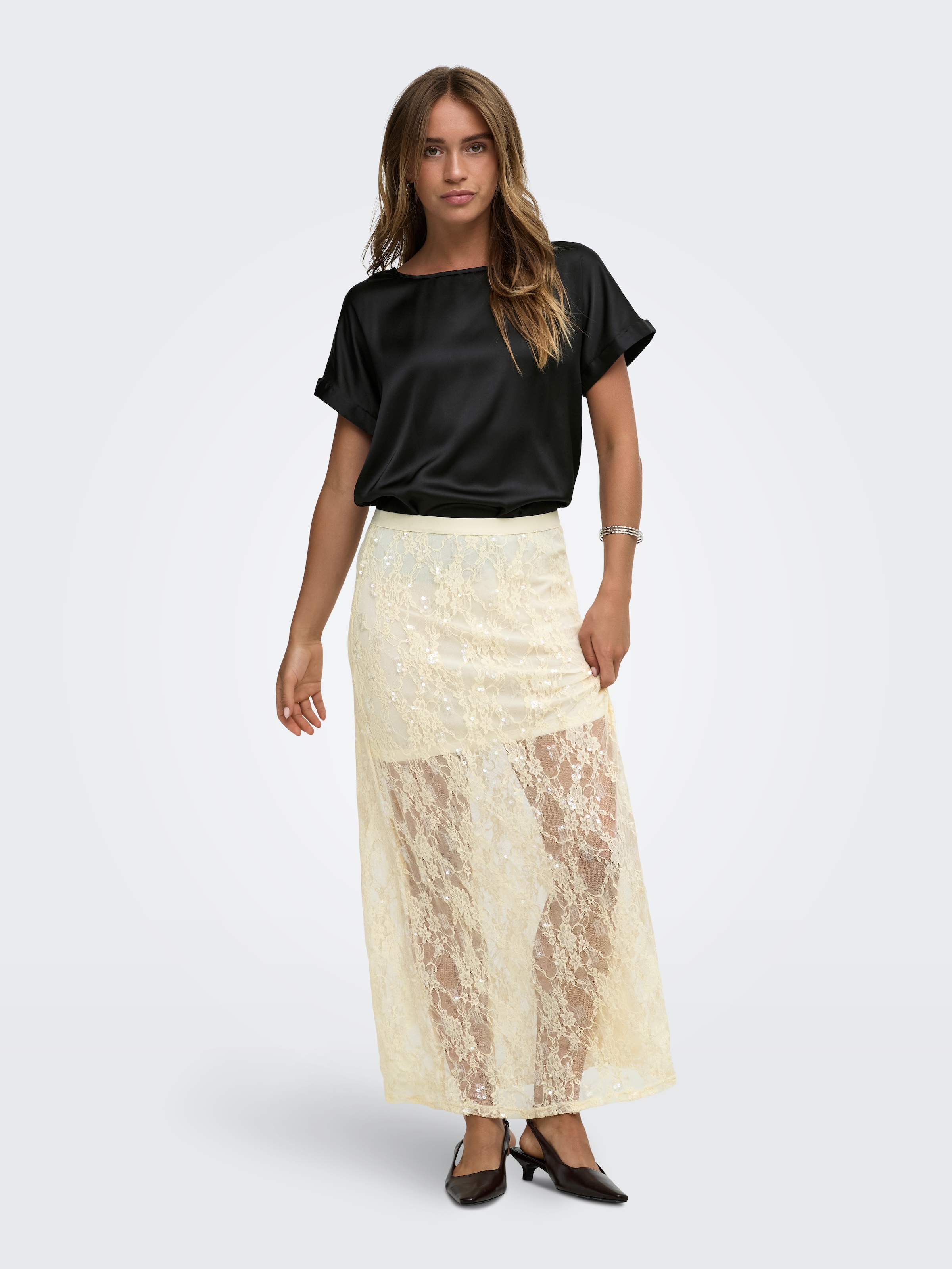 JDY Kurzarmbluse »JDYFIFI S/S TOP  WVN NOOS« Polyester