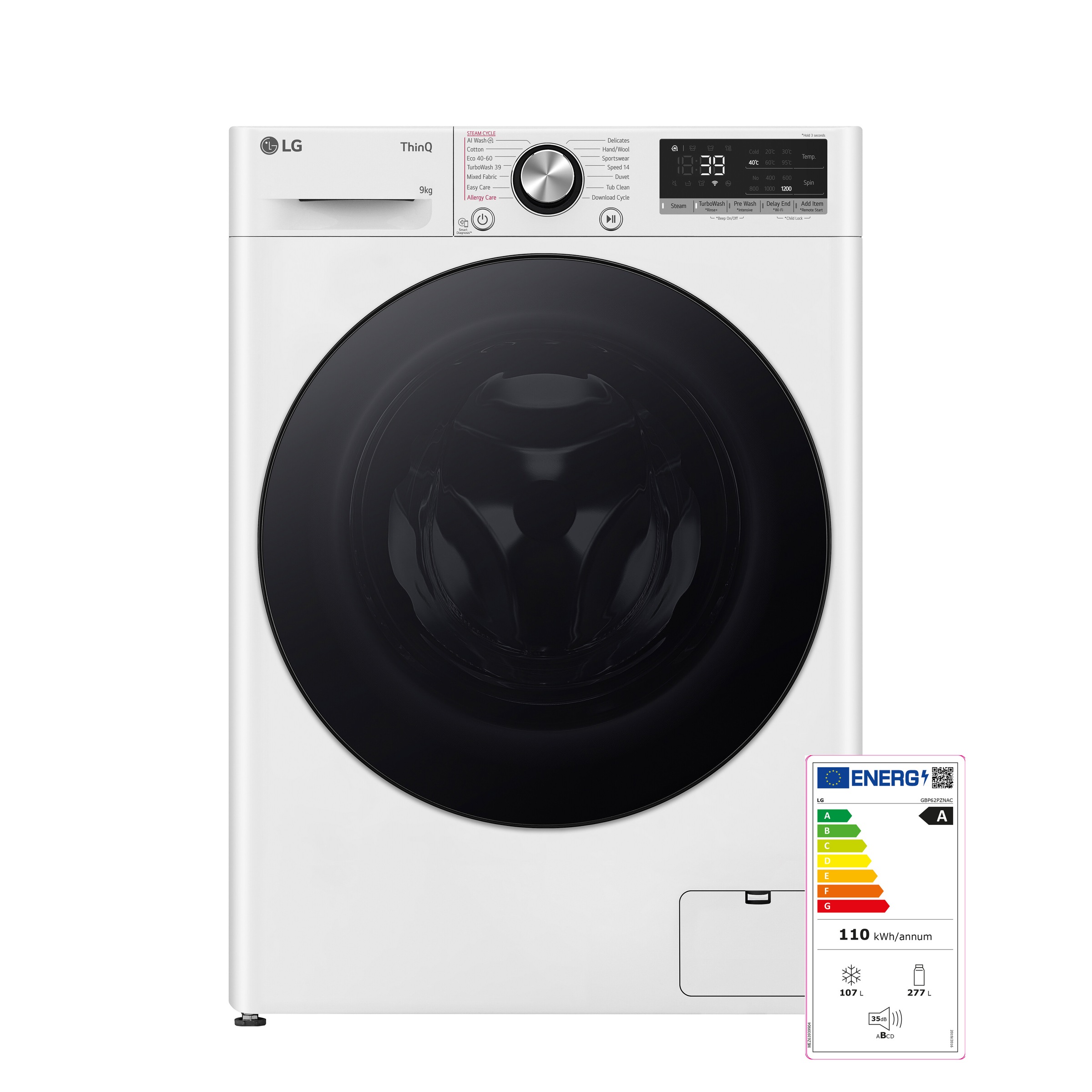 LG Waschmaschine »F2V7SLIM9«, 9 kg, 1100 U/min