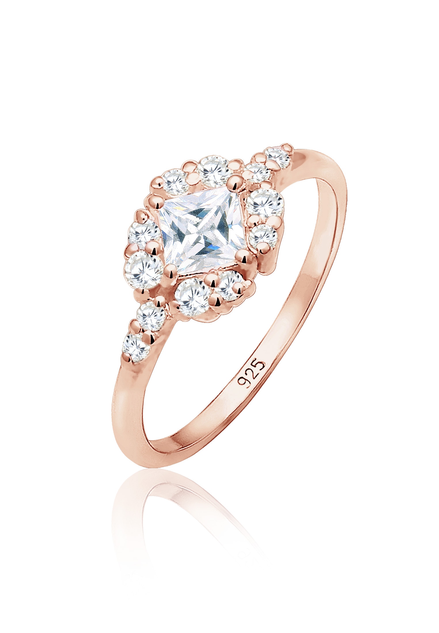 Elli Premium Trauring »Ring Verlobungsring Zirkonia Weiß 925 Sterling Silber«