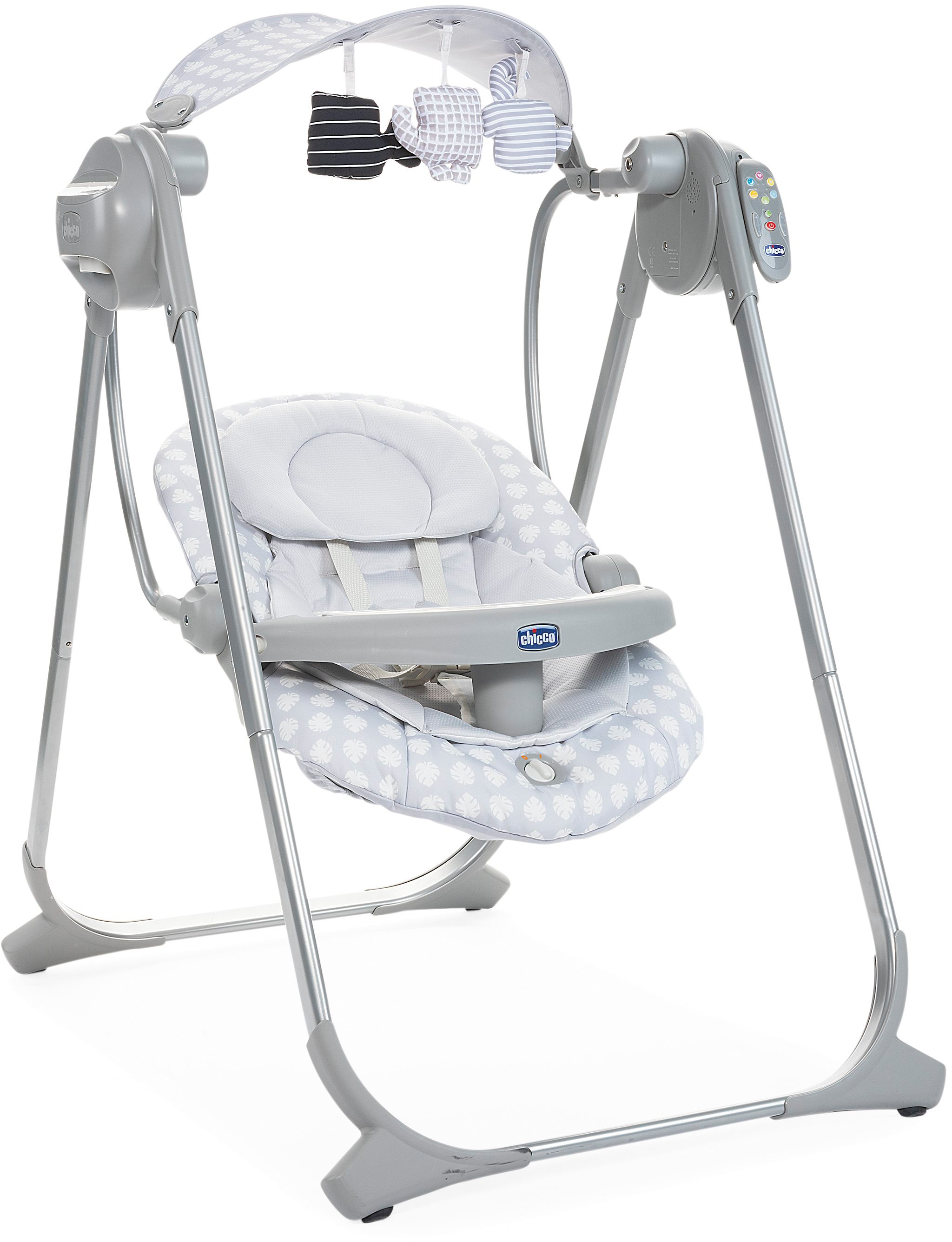 Chicco Babyschaukel »Polly Swing Up, Leaf« bis 9 kg elektrisch in grau