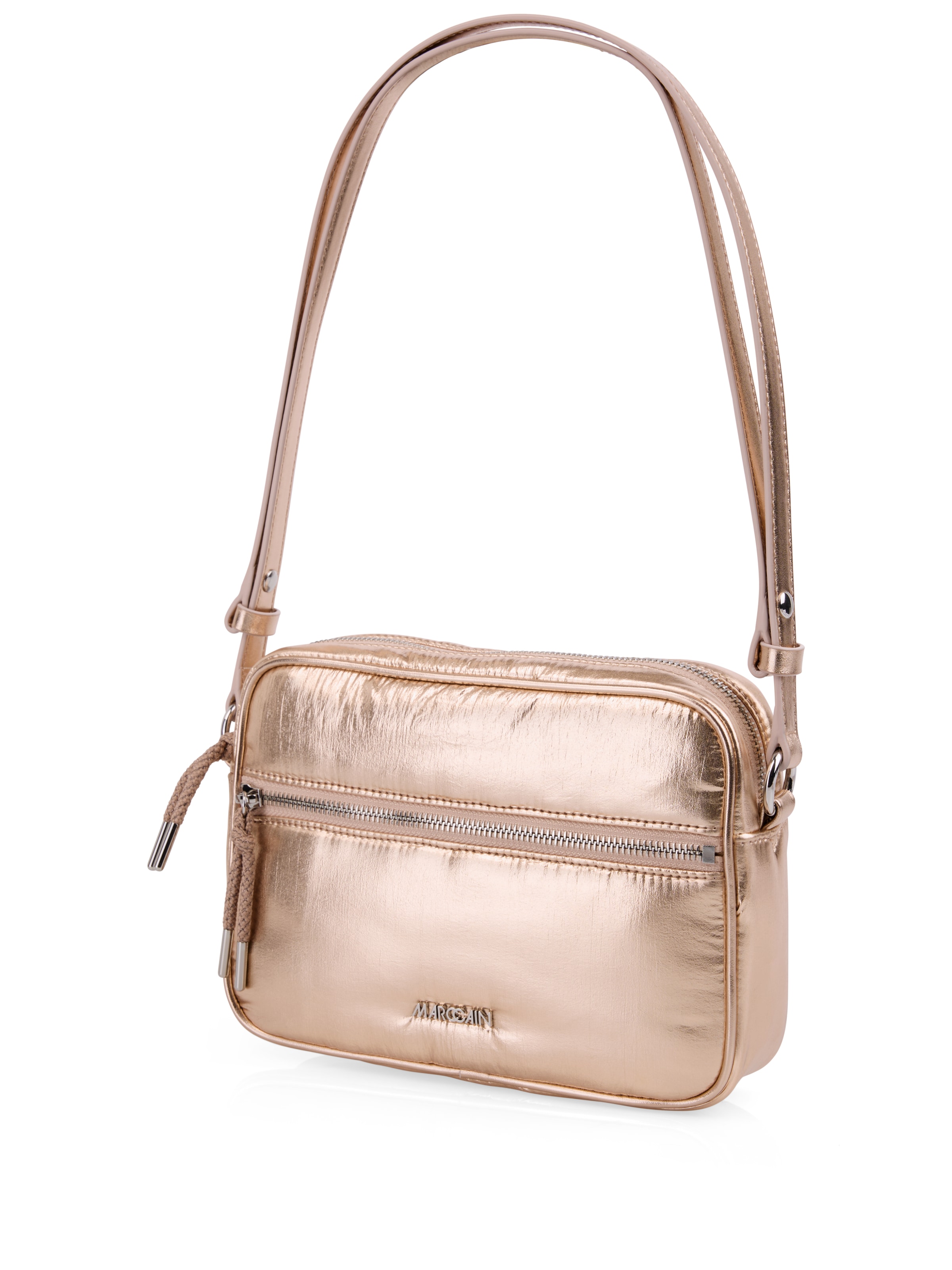 Marc Cain Schultertasche Damen Umhängetasch, Schultertasche mit Logoschriftzug
