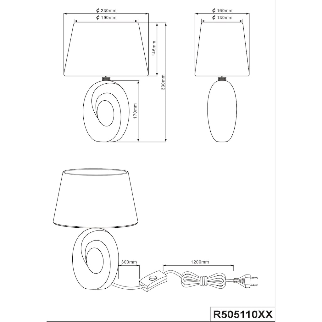 TRIO Leuchten Schreibtischlampe »Taba«, 1 flammig-flammig