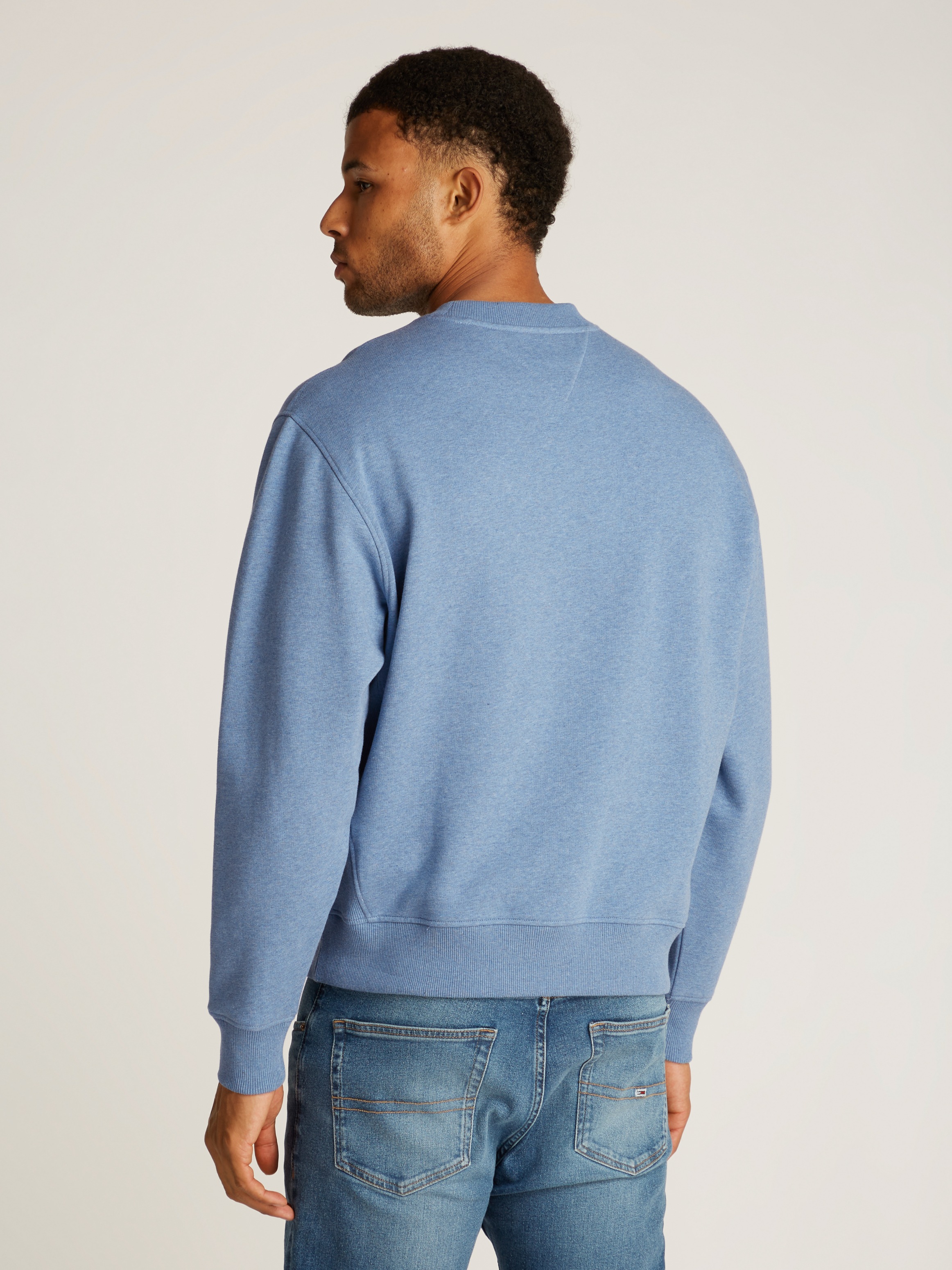 Tommy Jeans Sweatshirt »TJM MELANGE FLAG CREW«, mit großem Logo