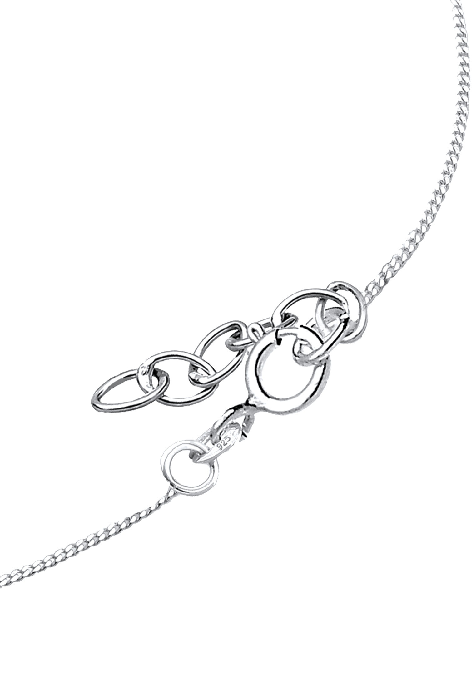 Elli Silberkette »Halskette Kreuz Herz Weiß 925 Silber vergoldet, mit Kristallen von Swarovski®«