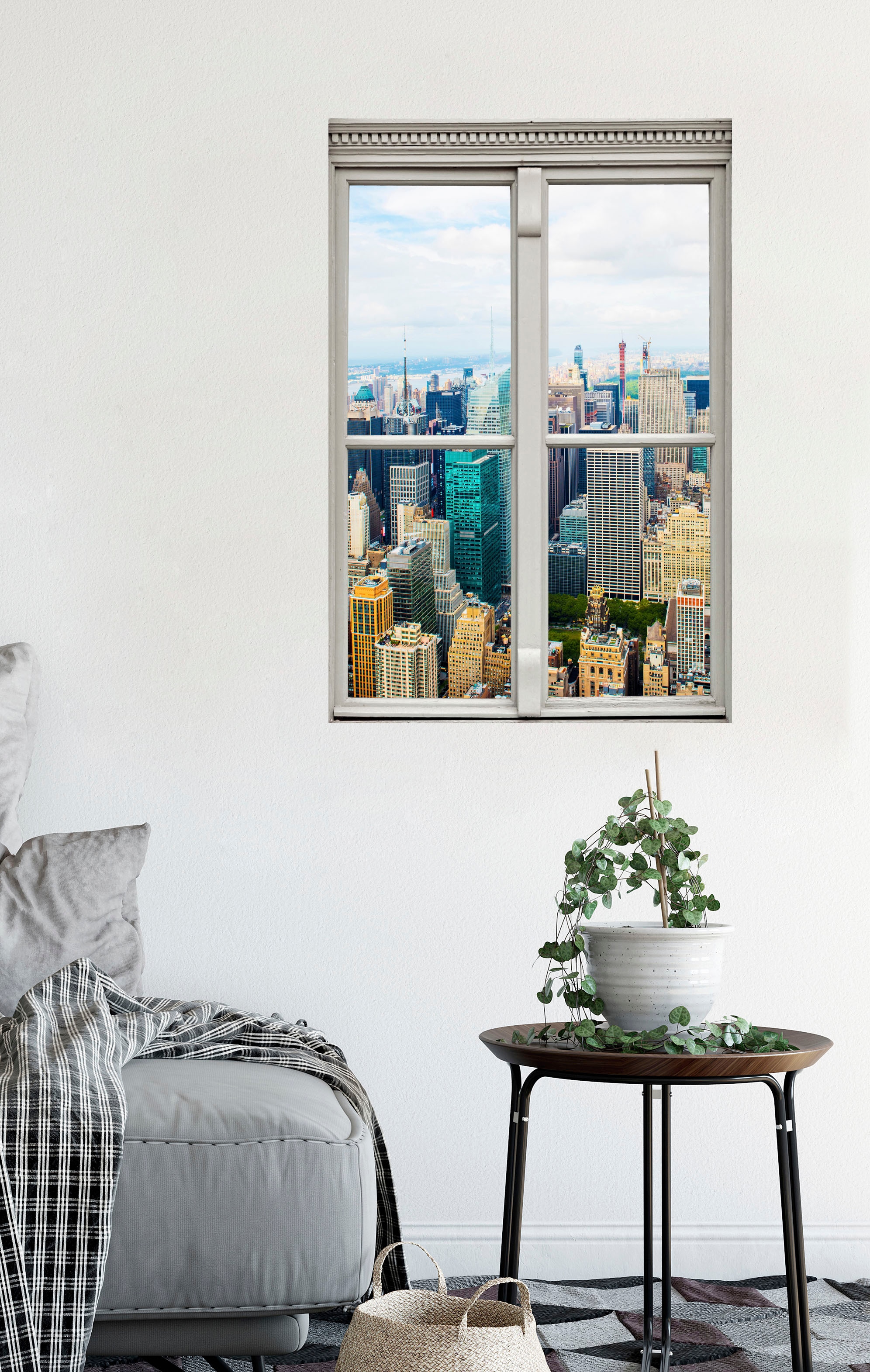 queence Wandsticker »New York« Wandsticker, Wandbild, selbstklebend, 3D, Fenster