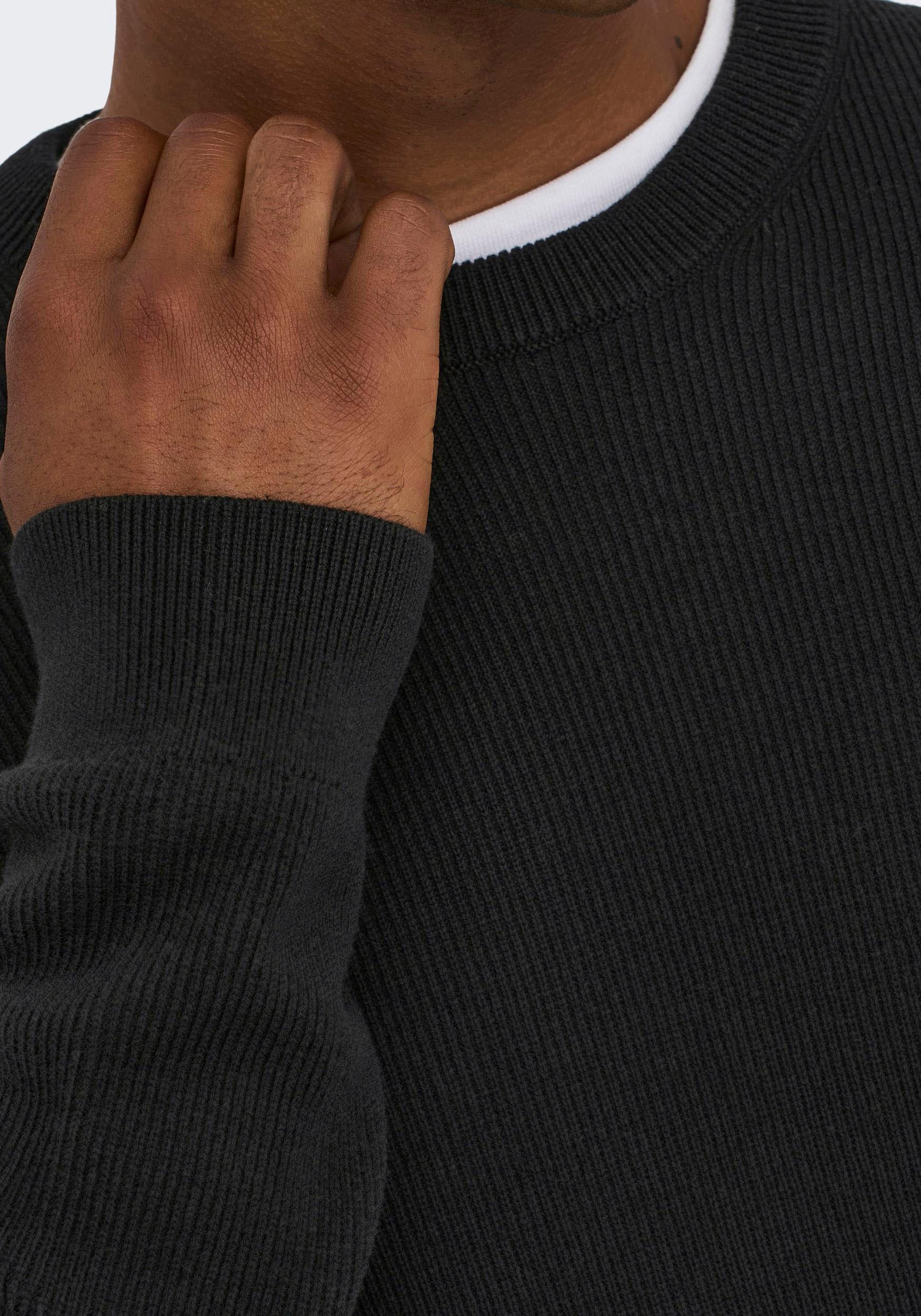 ONLY & SONS Strickpullover, im Strukturmuster