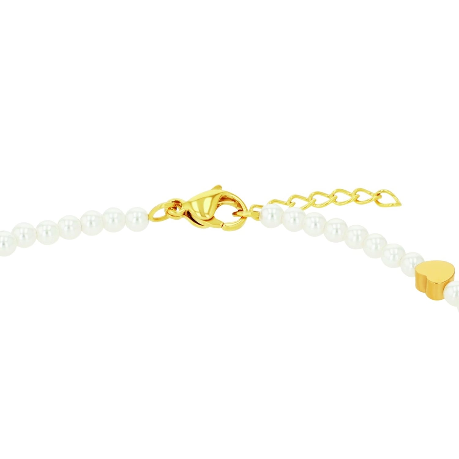 Amor Fußkette »mit Herzen« mit Glasperle