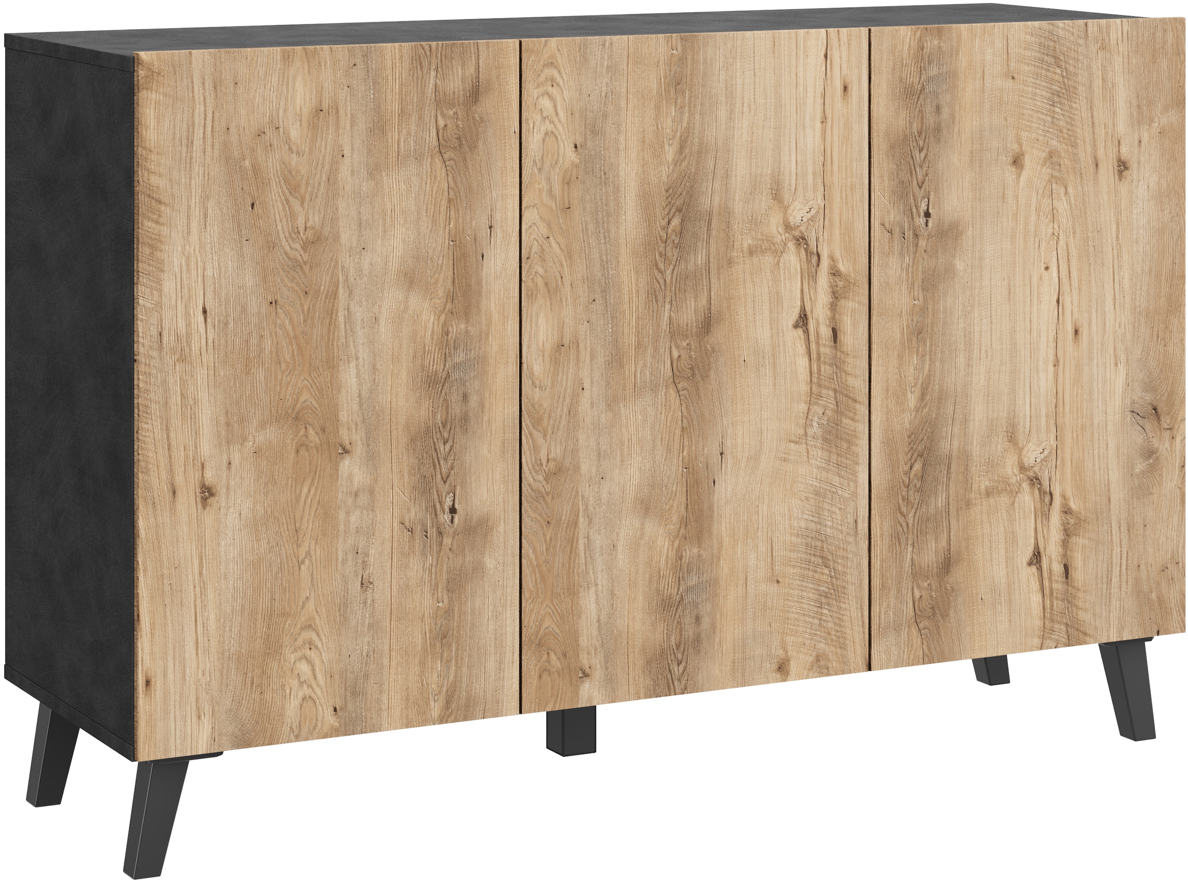 Home affaire Sideboard »SIDEBOARD PHUKET II, Stilvolle, grifflose Kommode, Breite 120cm« 1 Stk. tlg. Mit 6 Fächern und höhenverstellbaren Einlegeböden