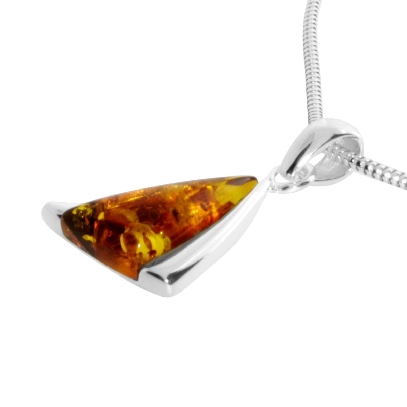 OSTSEE-SCHMUCK Kette mit Anhänger »- Imke 25 mm - Silber 925/000 - Bernstein«