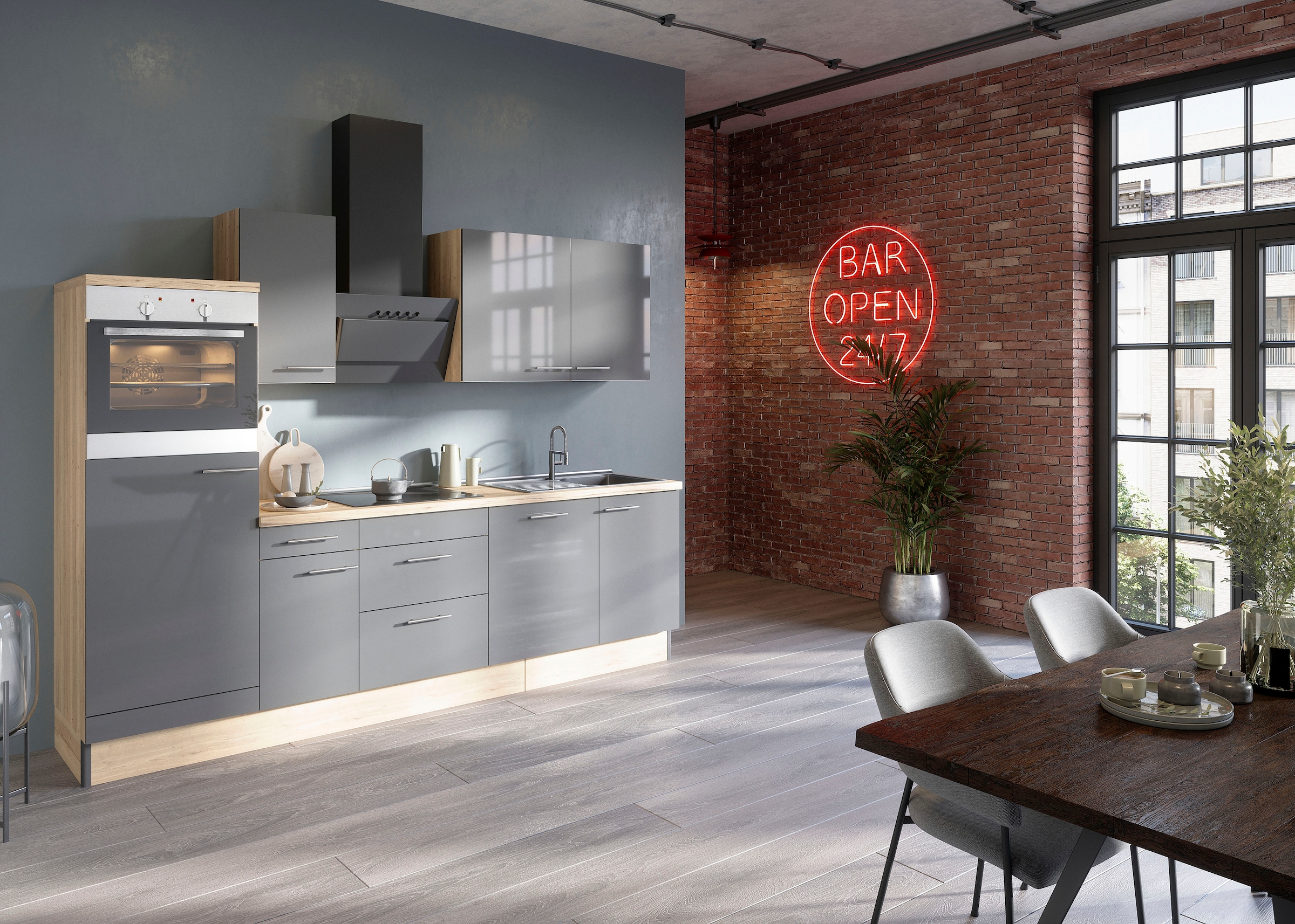 OPTIFIT Breite Küche OTTO E-Geräten mit wahlweise bei 270 cm, online »Klara«,